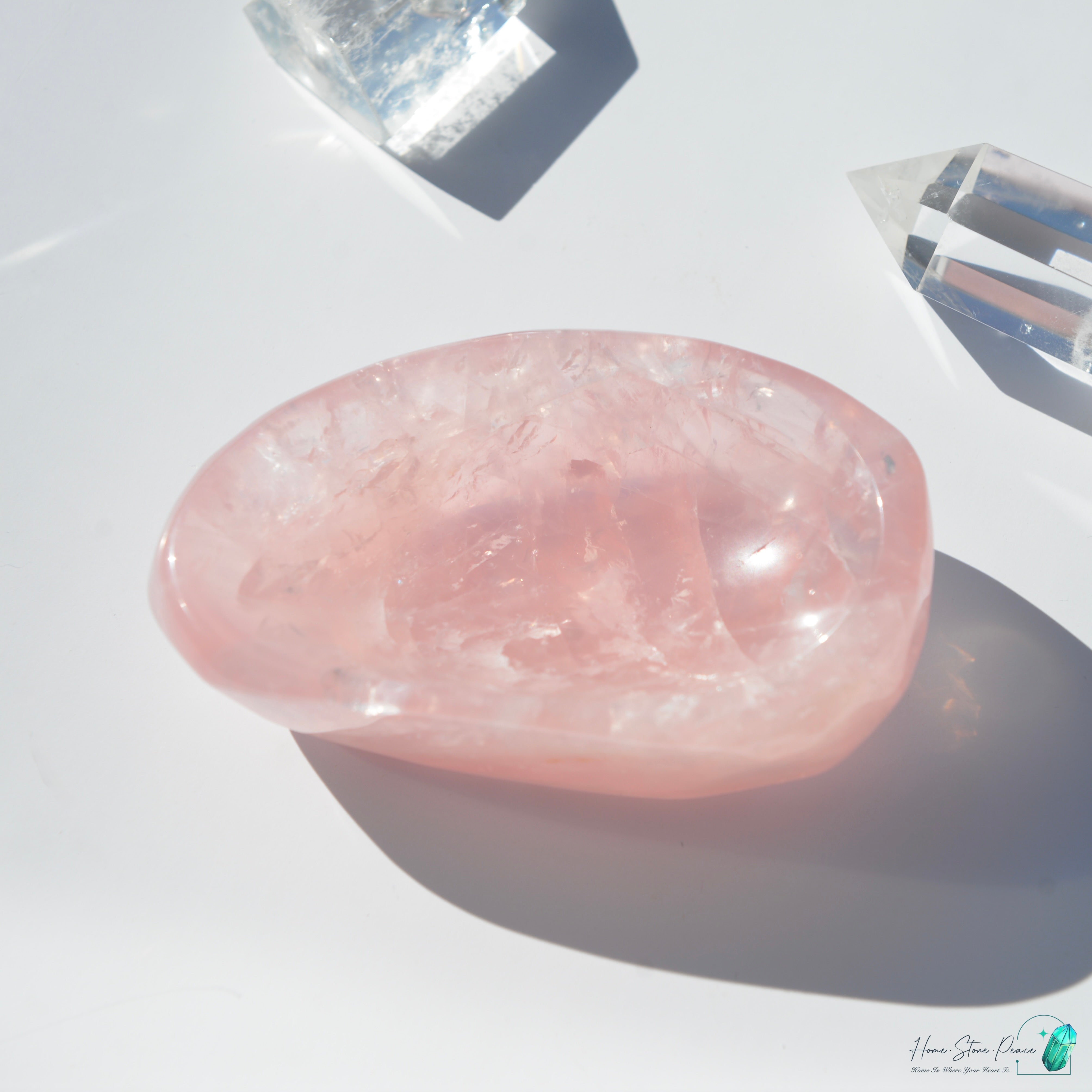 粉紅水晶小碟 Rose Quartz Trinket Dish