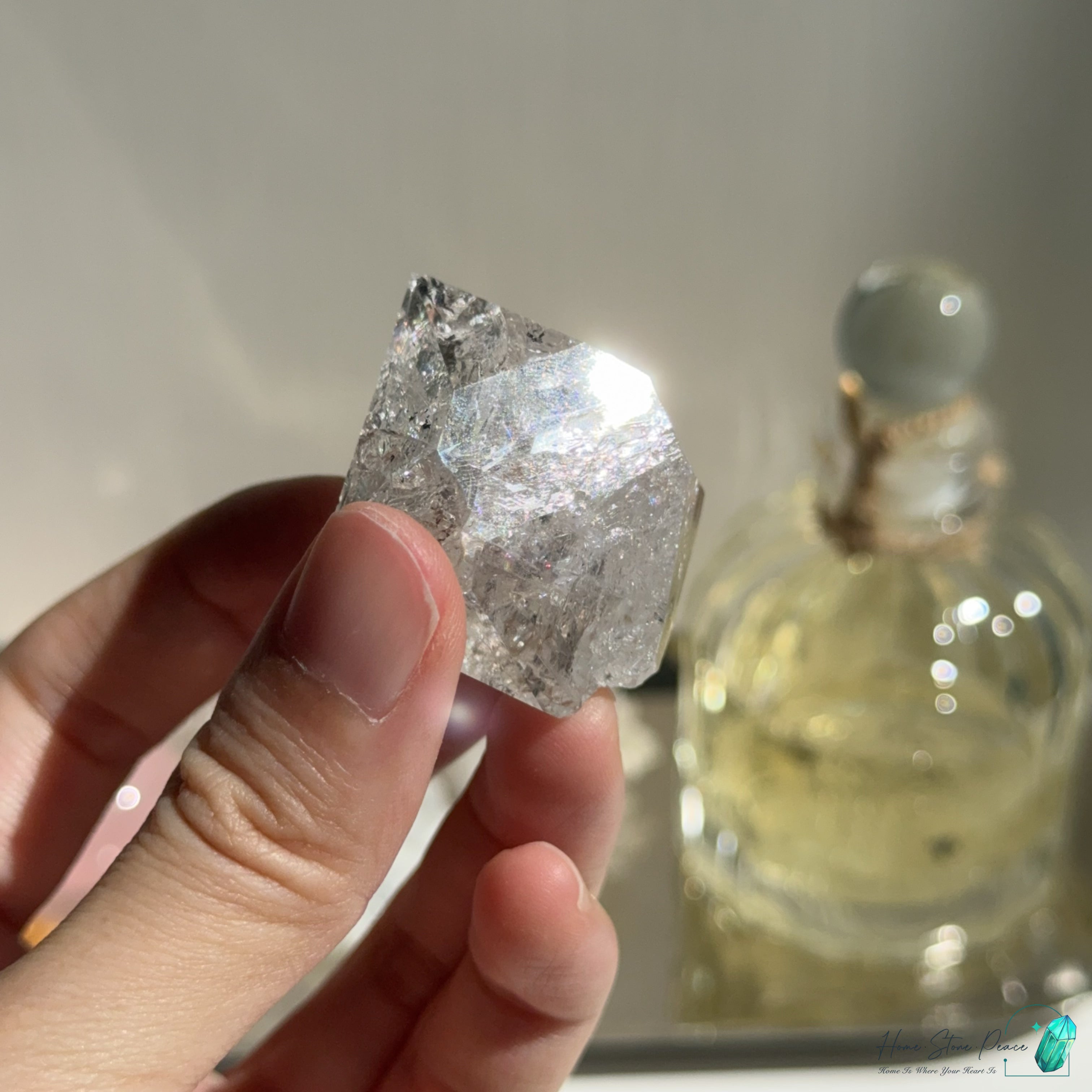美國紐約赫基蒙鑽石 New York Herkimer Diamond with Hydrocarbon Inclusion