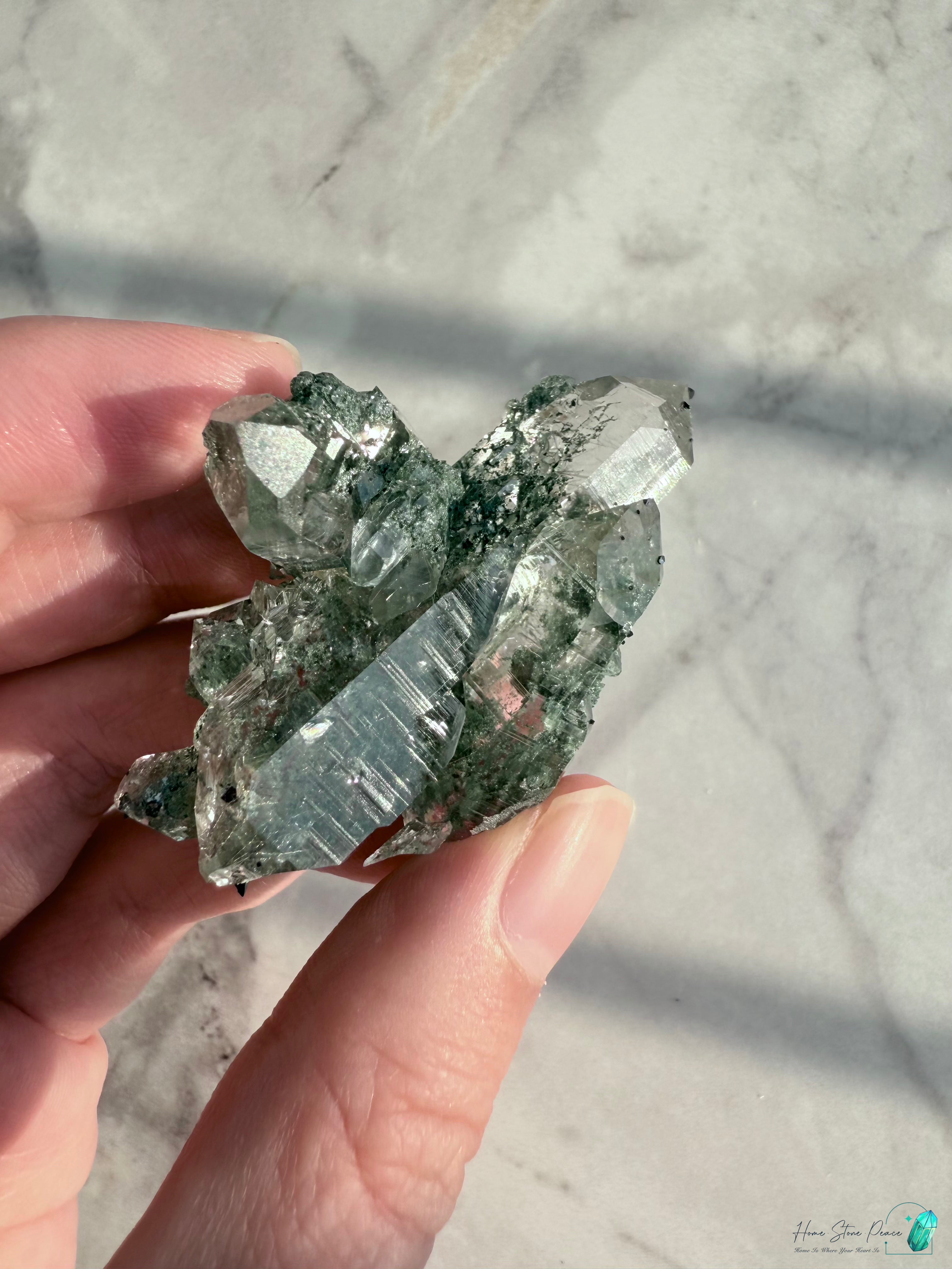 精品喜馬拉雅山綠泥共生水晶 Premium Himalayan Quartz with Green Chlorite