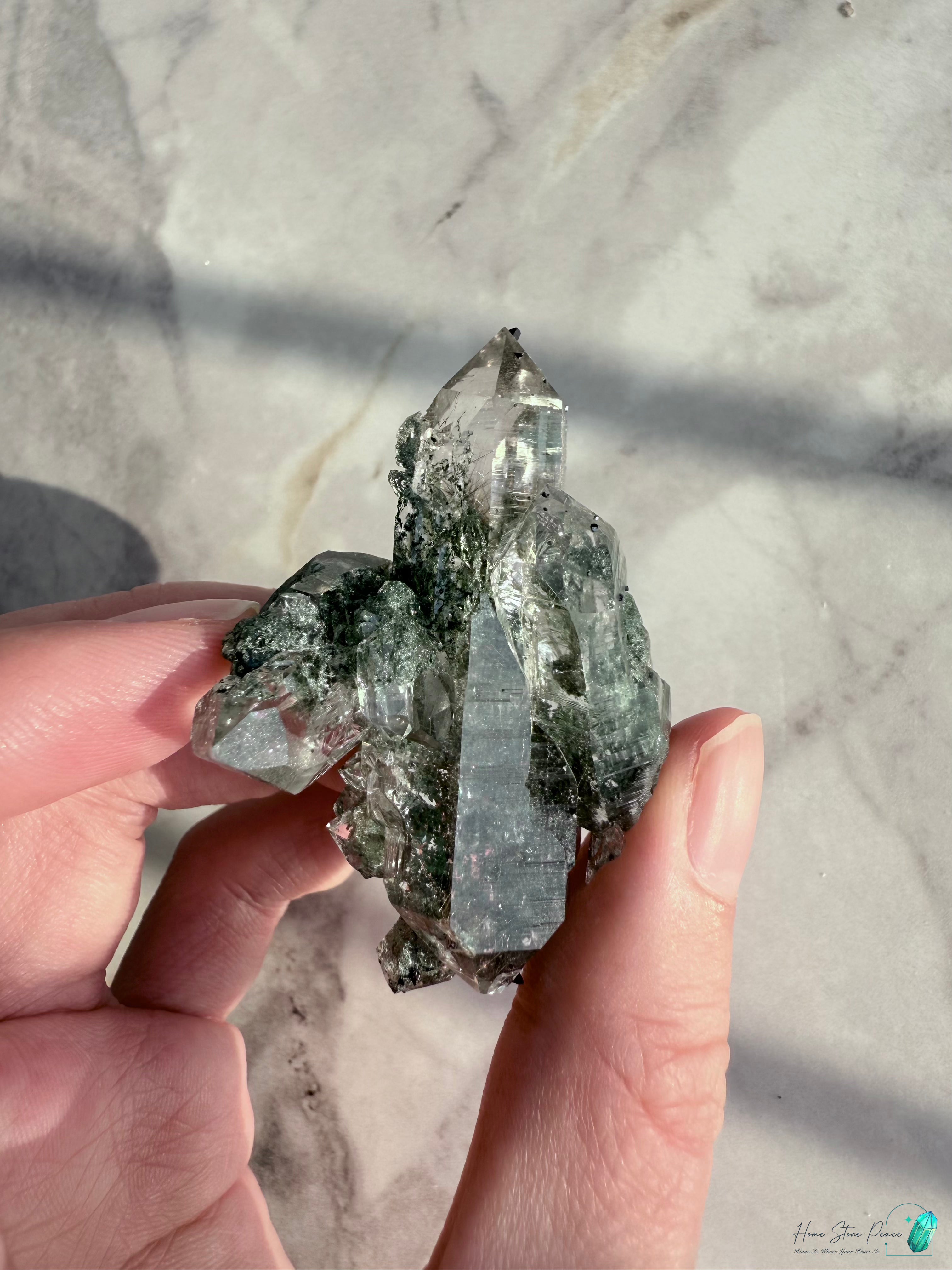 精品喜馬拉雅山綠泥共生水晶 Premium Himalayan Quartz with Green Chlorite