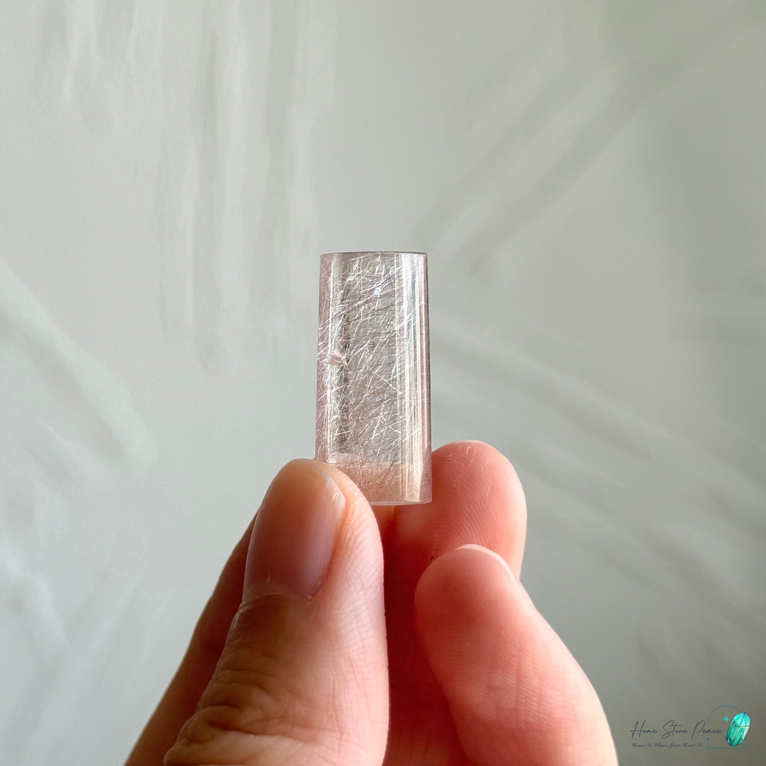 巴西粉紅髮晶隨形 Brazilian Pink Rutilated Quartz