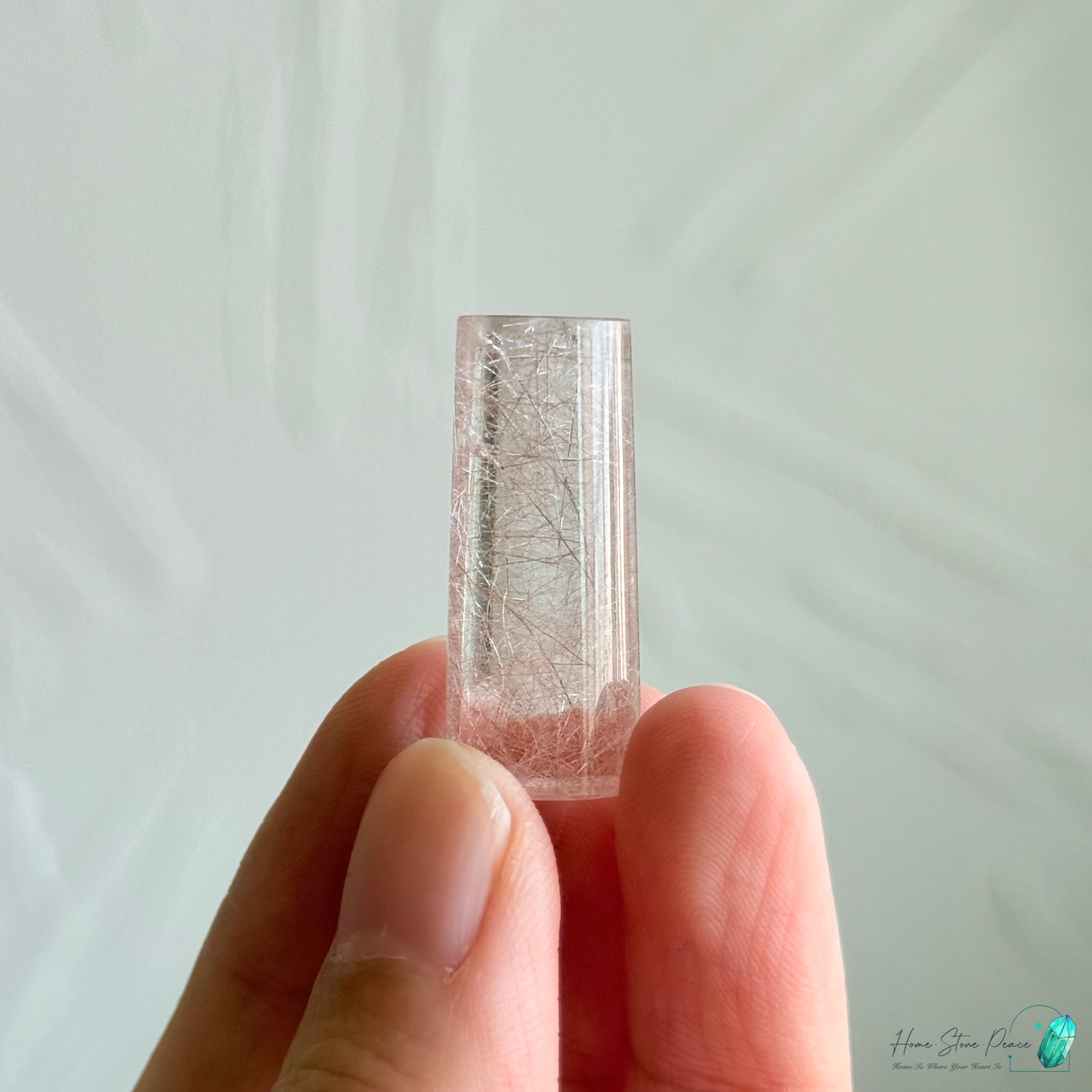 巴西粉紅髮晶隨形 Brazilian Pink Rutilated Quartz