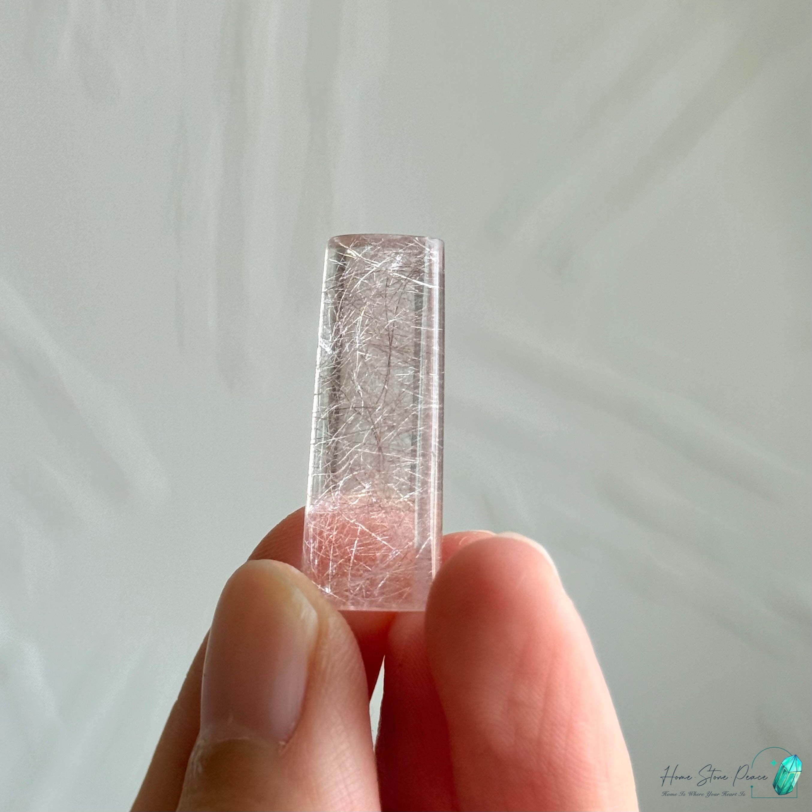 巴西粉紅髮晶隨形 Brazilian Pink Rutilated Quartz