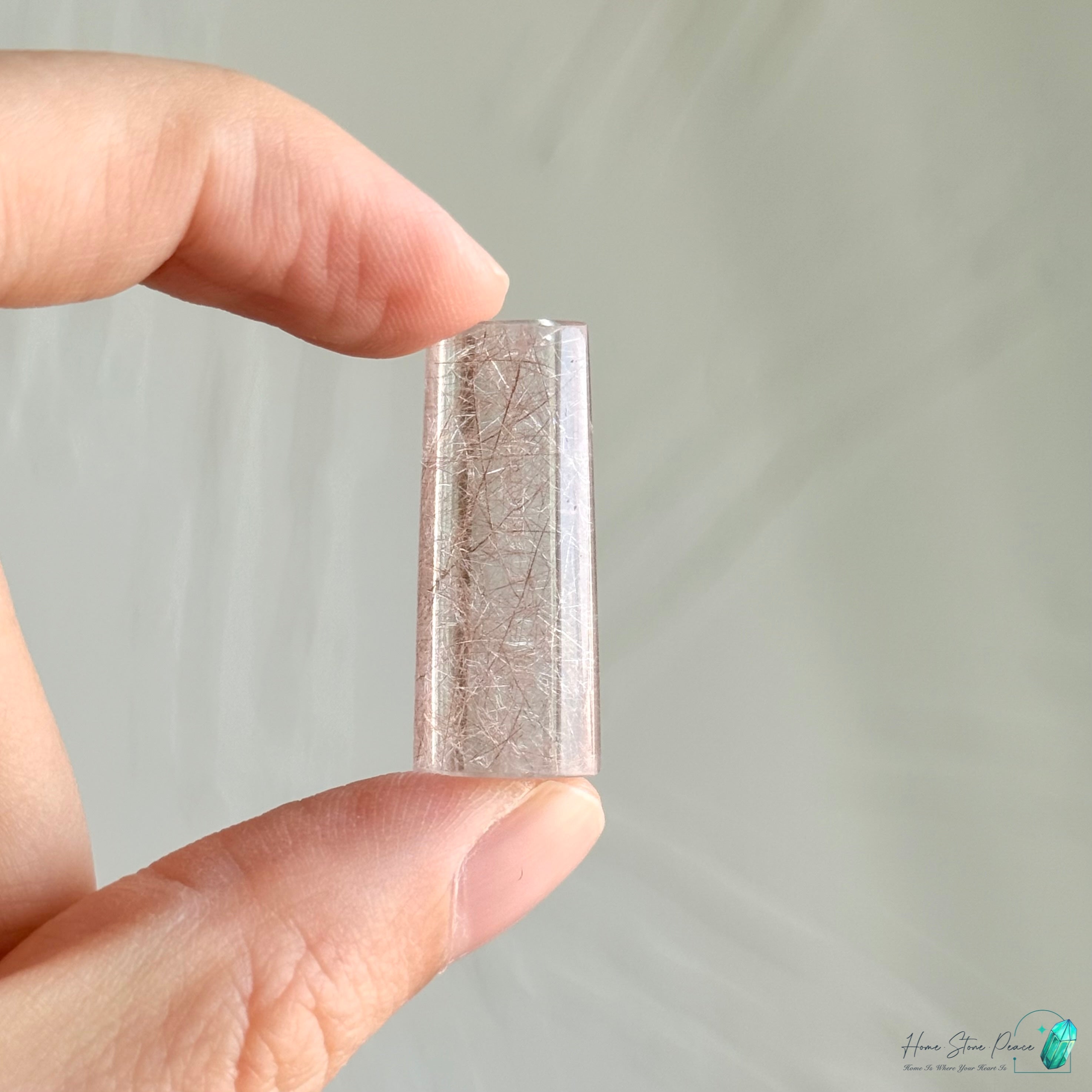 巴西粉紅髮晶隨形 Brazilian Pink Rutilated Quartz