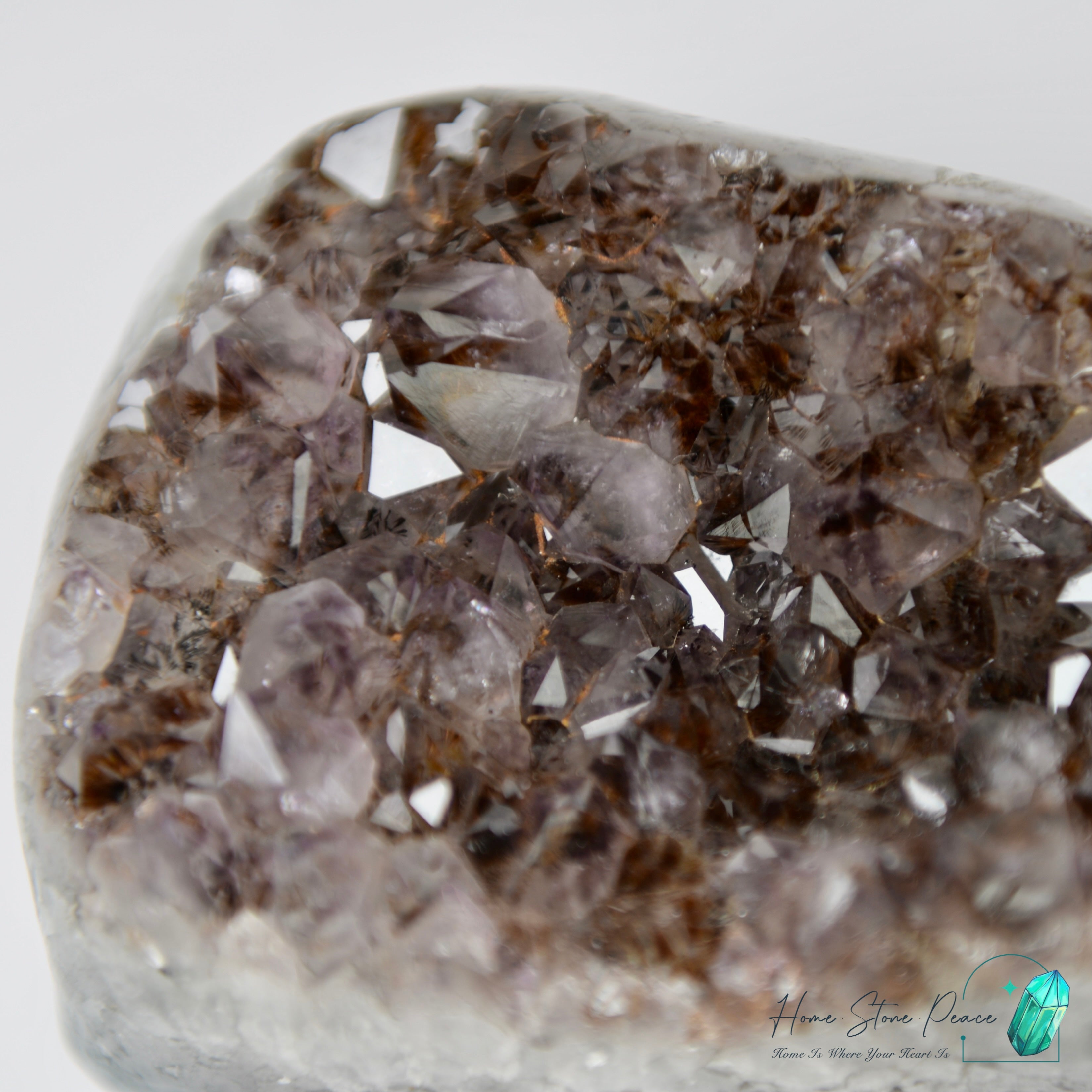 茶色紫鈦晶簇 Tea Amethyst Rutilated Cluster