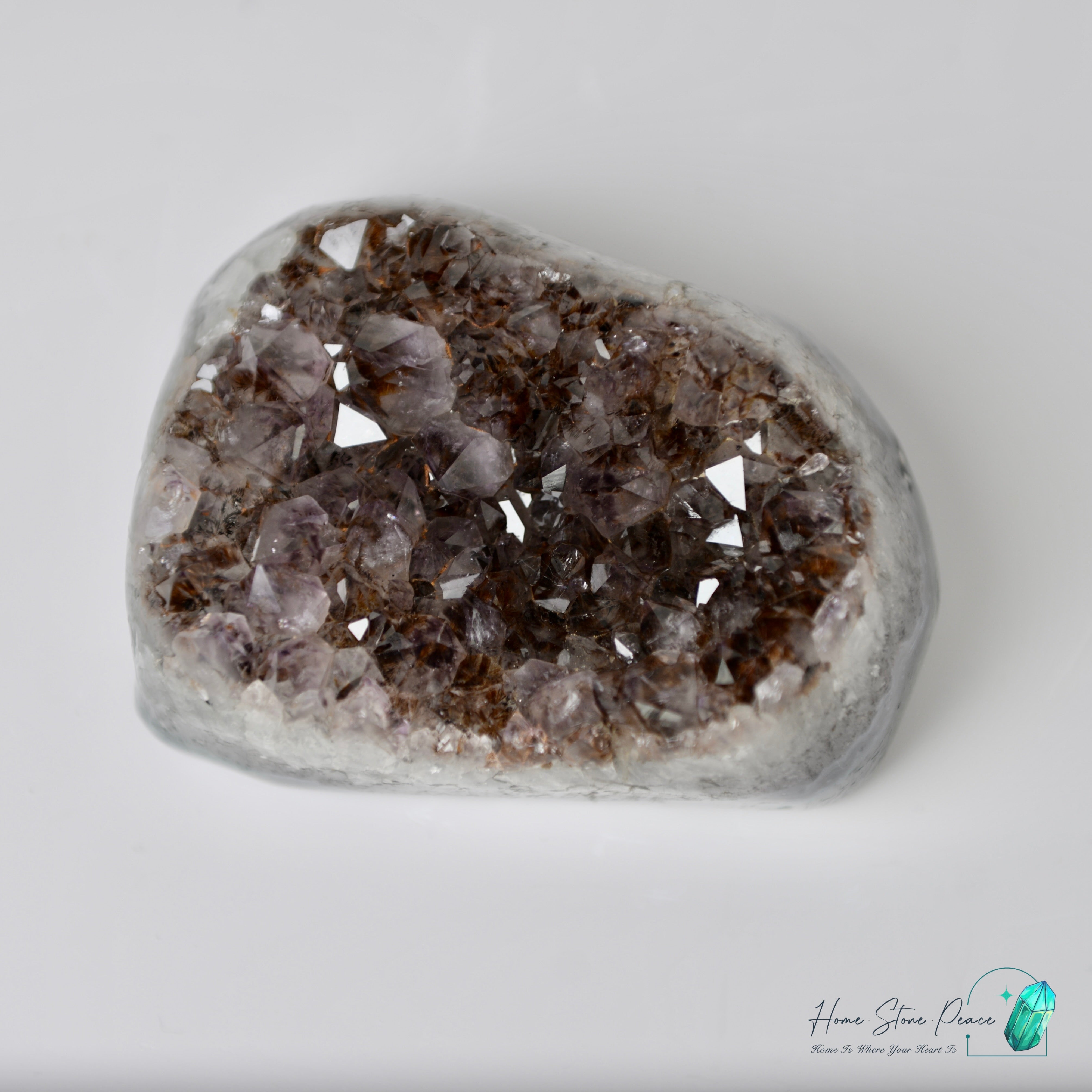 茶色紫鈦晶簇 Tea Amethyst Rutilated Cluster