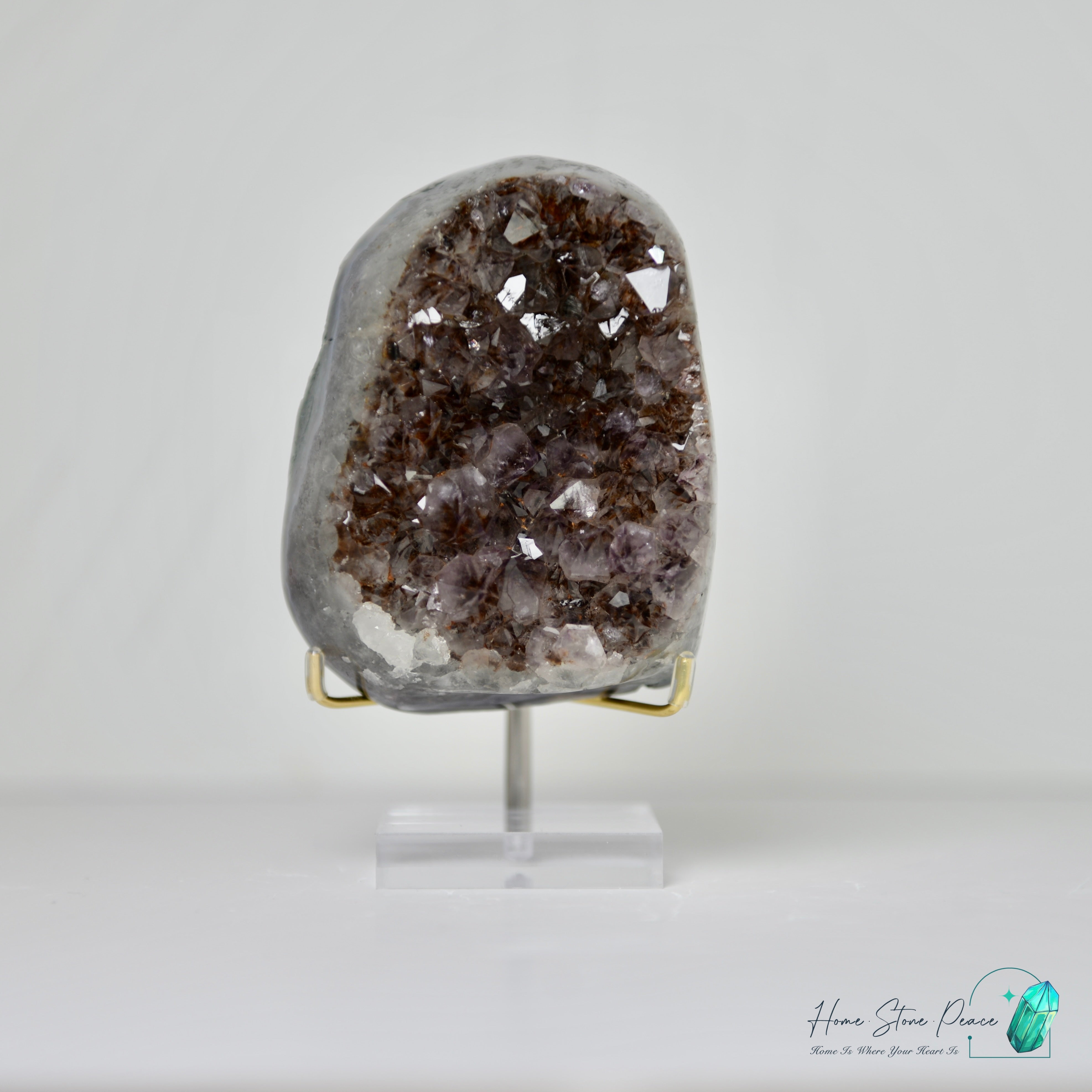 茶色紫鈦晶簇 Tea Amethyst Rutilated Cluster