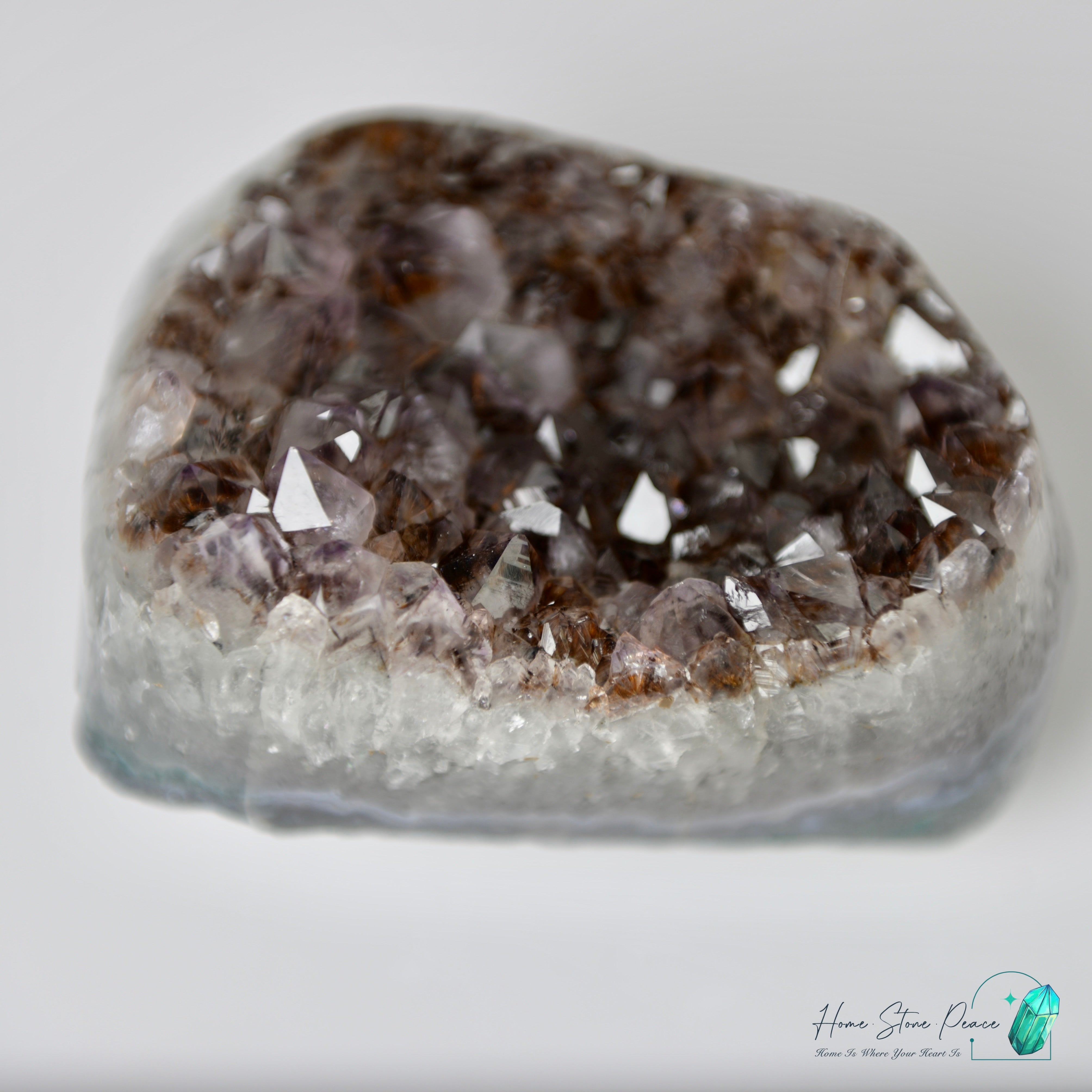 茶色紫鈦晶簇 Tea Amethyst Rutilated Cluster