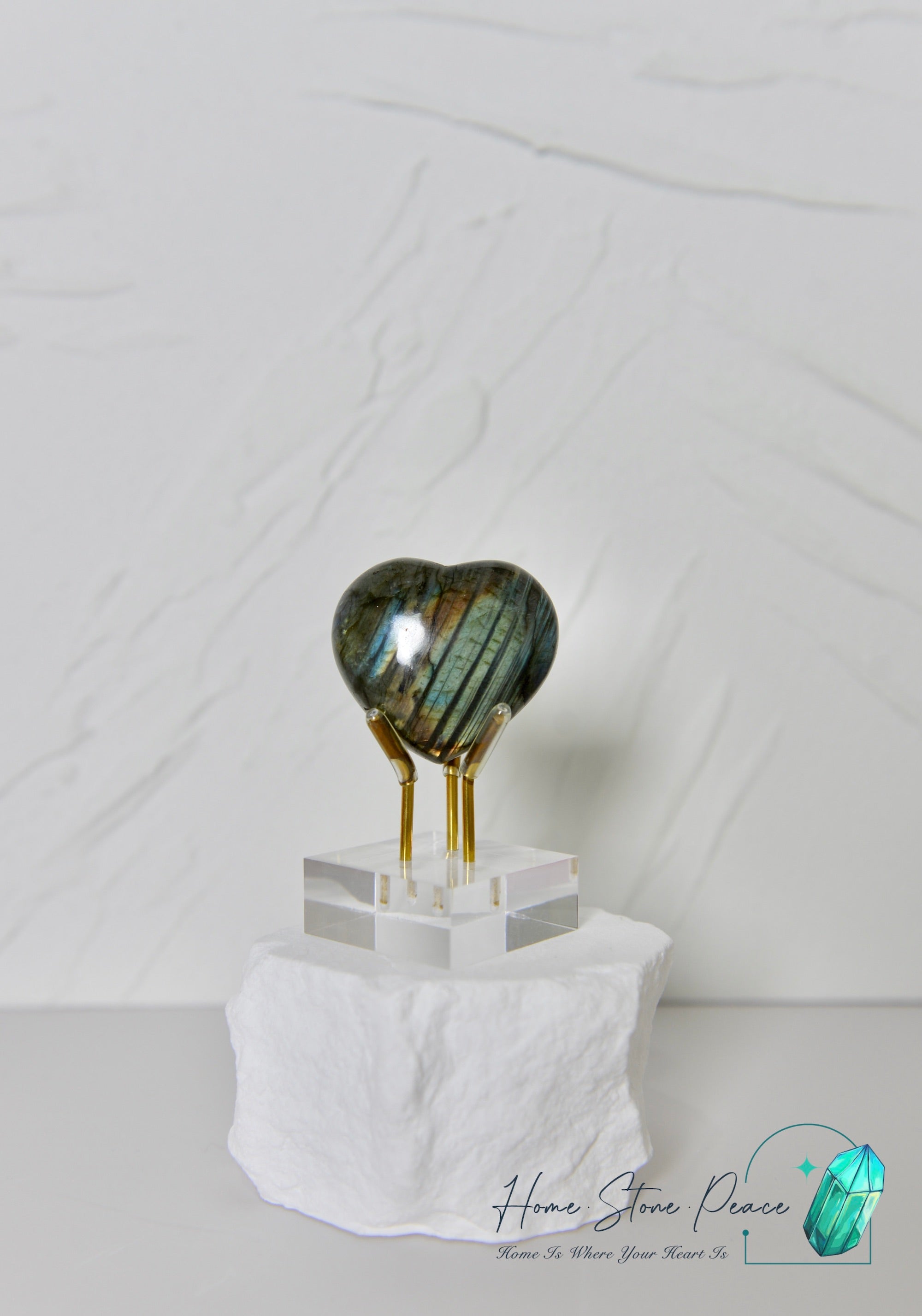拉長石心 Labradorite Heart