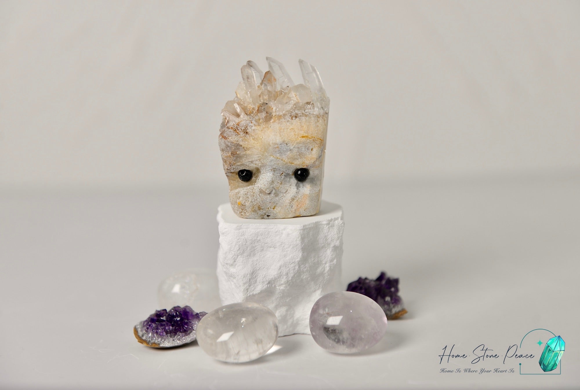 白水晶小刺蝟 Quartz Hedgehog