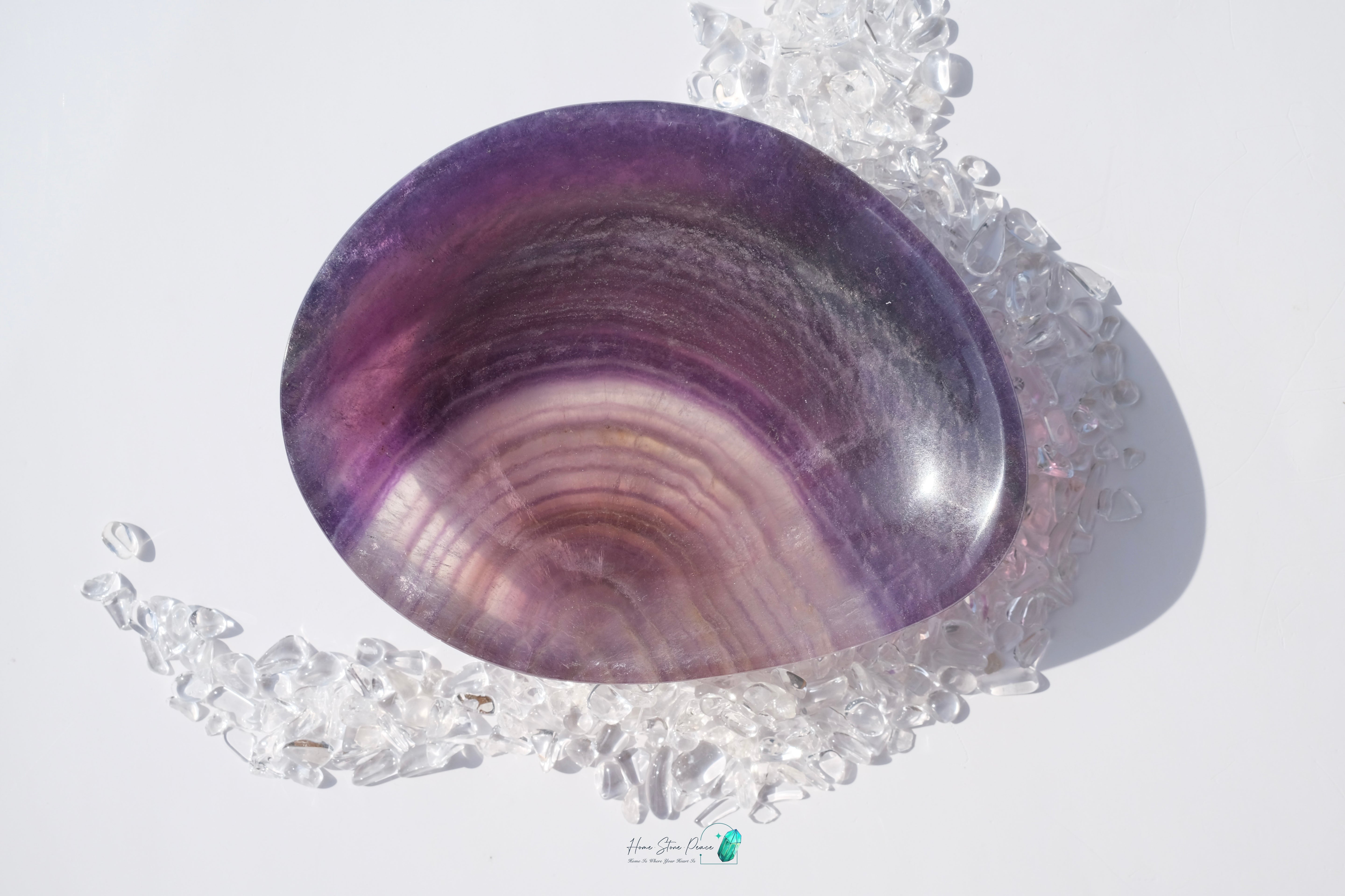 千層紫色螢石碟(加厚）紫蛍石皿