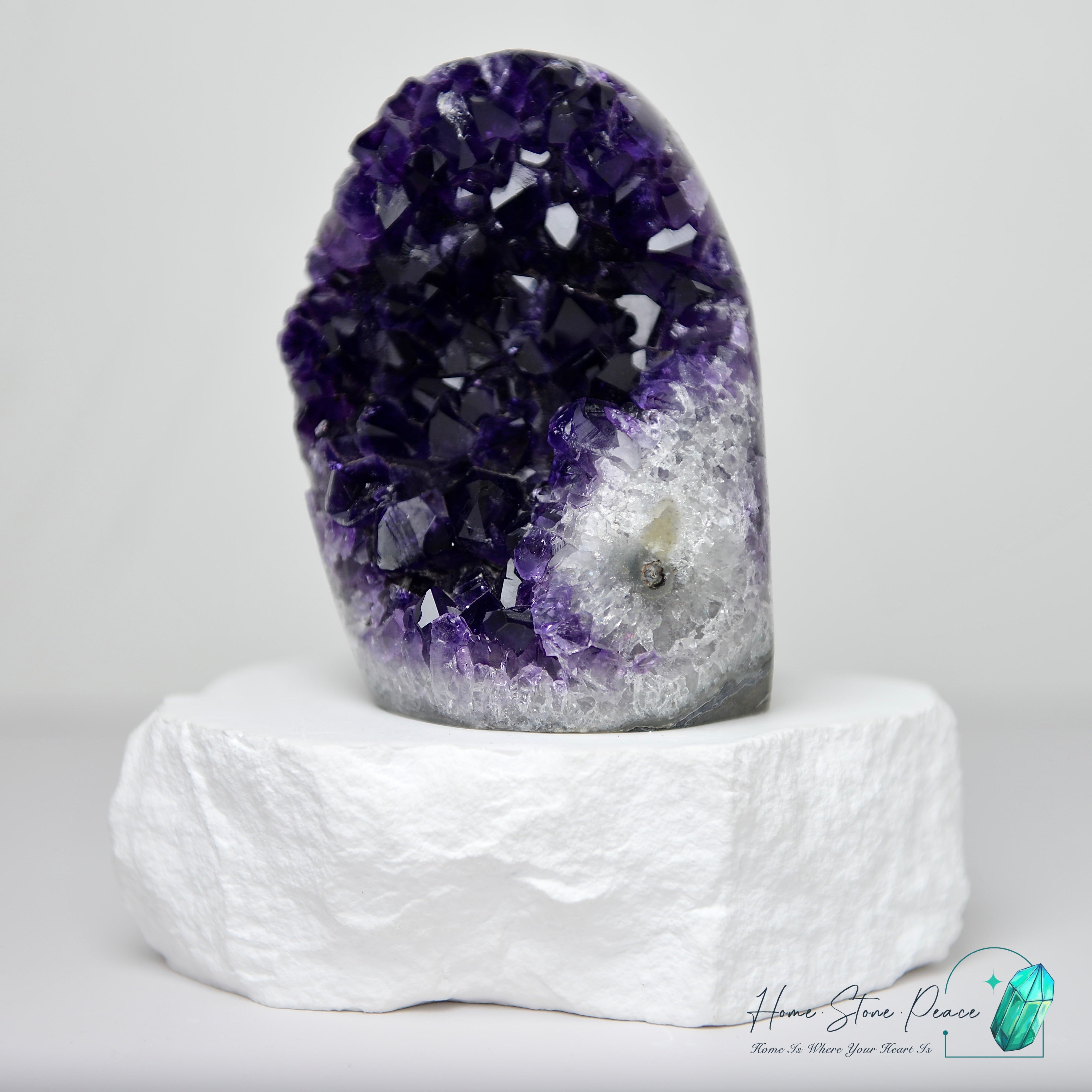 アメジストジオード紫洞水晶擺設