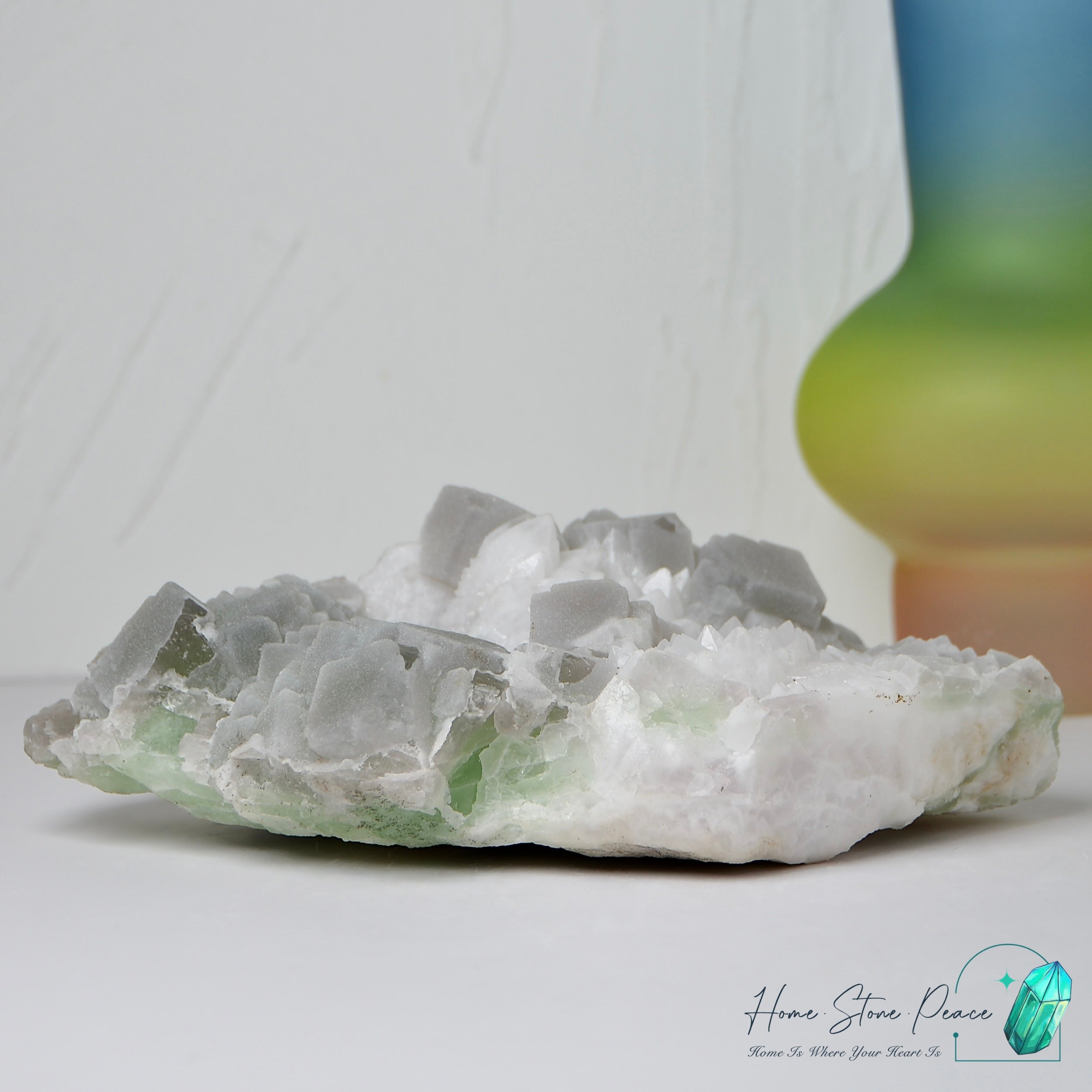 白雪砂糖螢石原石 Snowy Sugar Fluorite Cluster