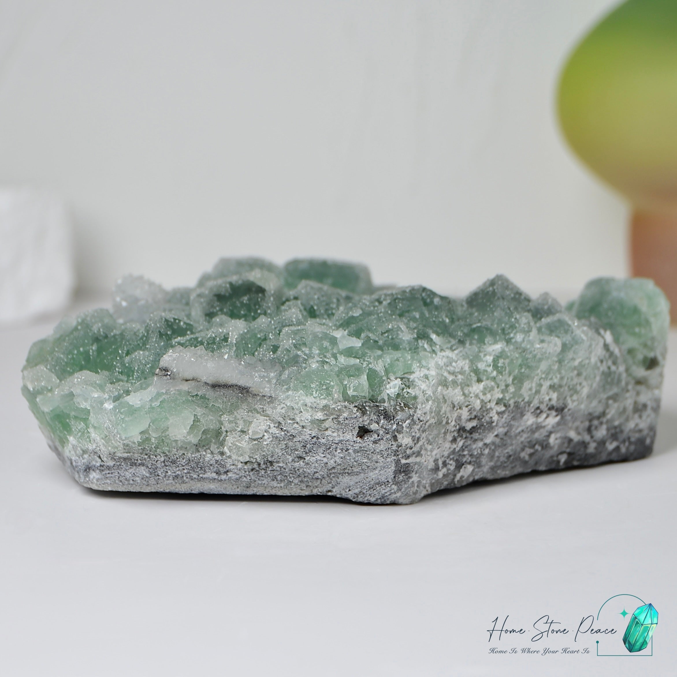 砂糖螢石原石 Green Sugar Coated Fluorite Cluster