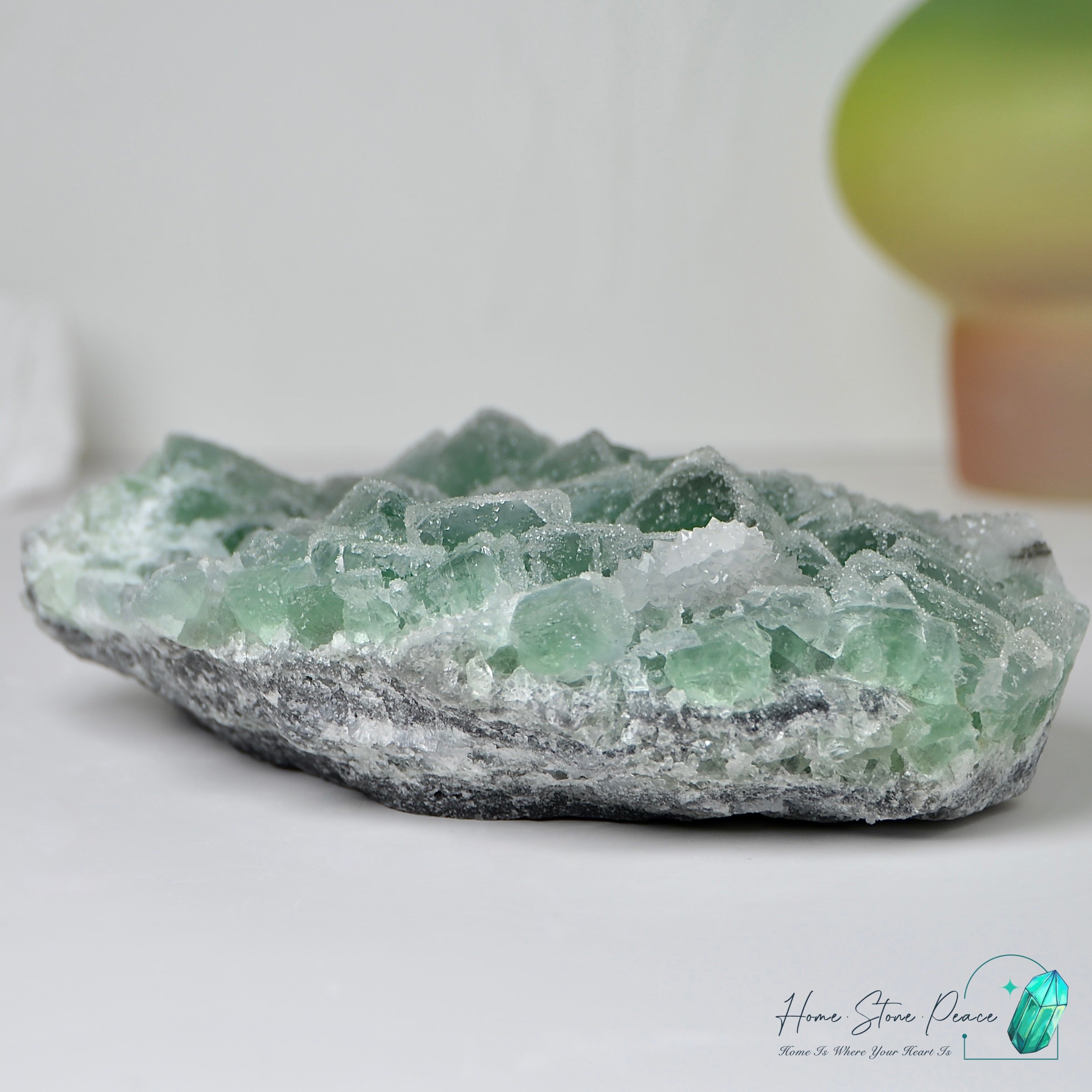 砂糖螢石原石 Green Sugar Coated Fluorite Cluster