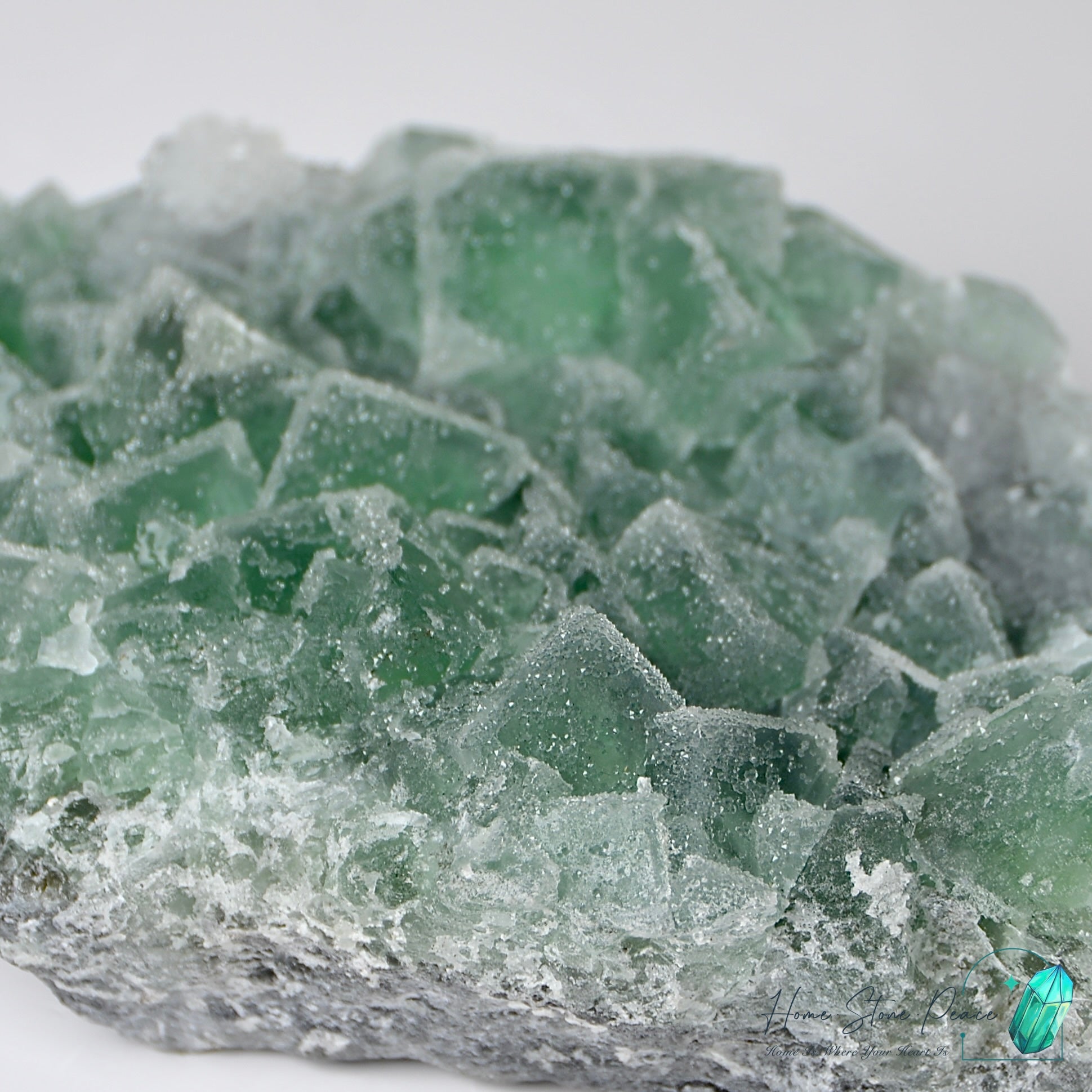 砂糖螢石原石 Green Sugar Coated Fluorite Cluster