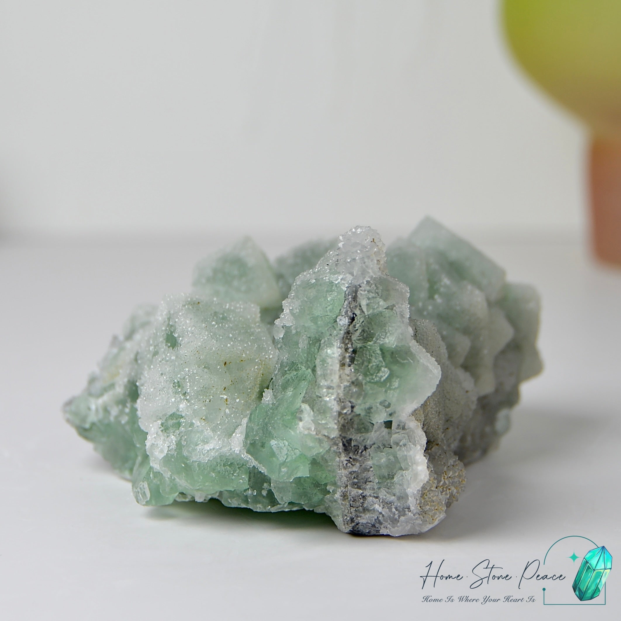 砂糖螢石原石 Green Sugar Coated Fluorite Cluster