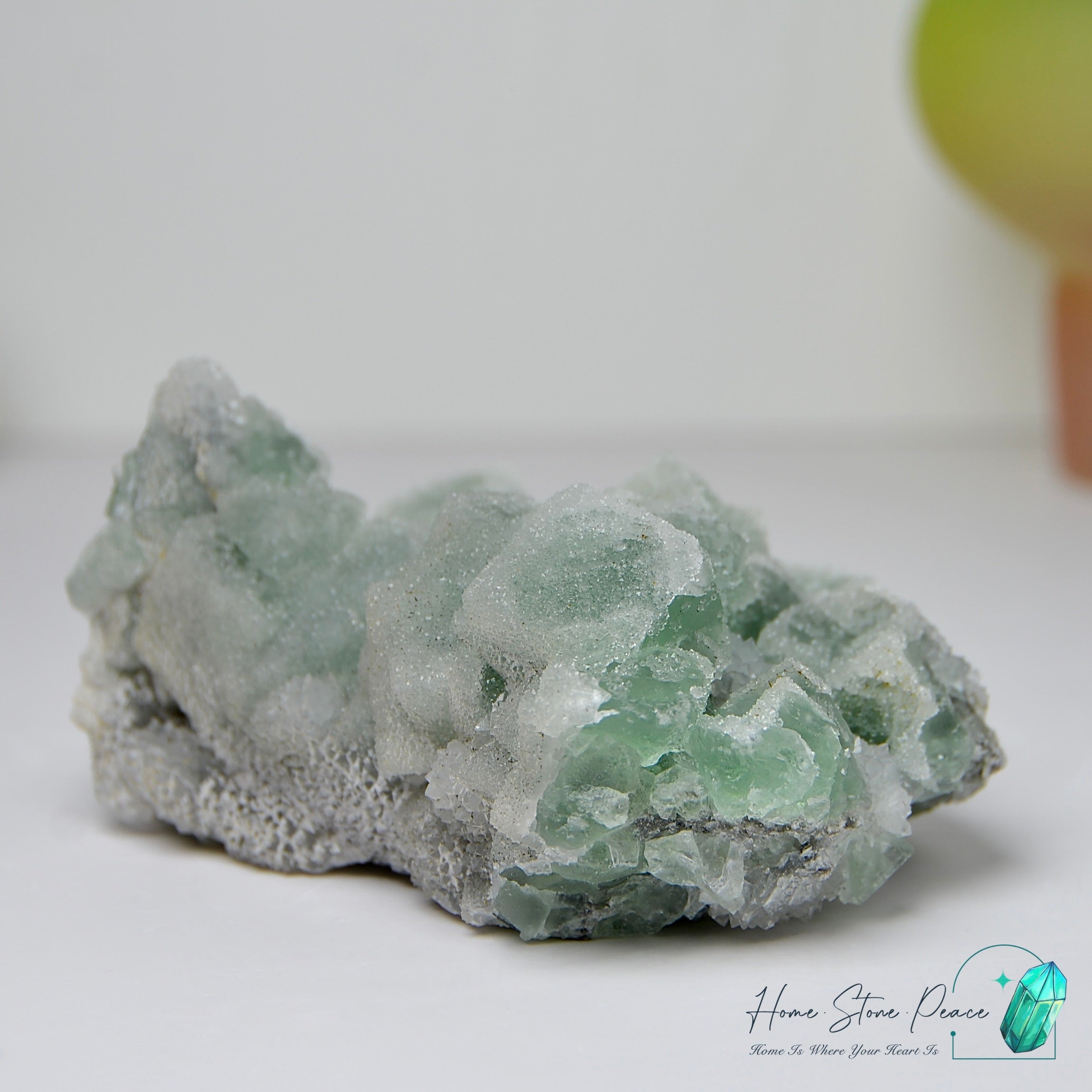 砂糖螢石原石 Green Sugar Coated Fluorite Cluster