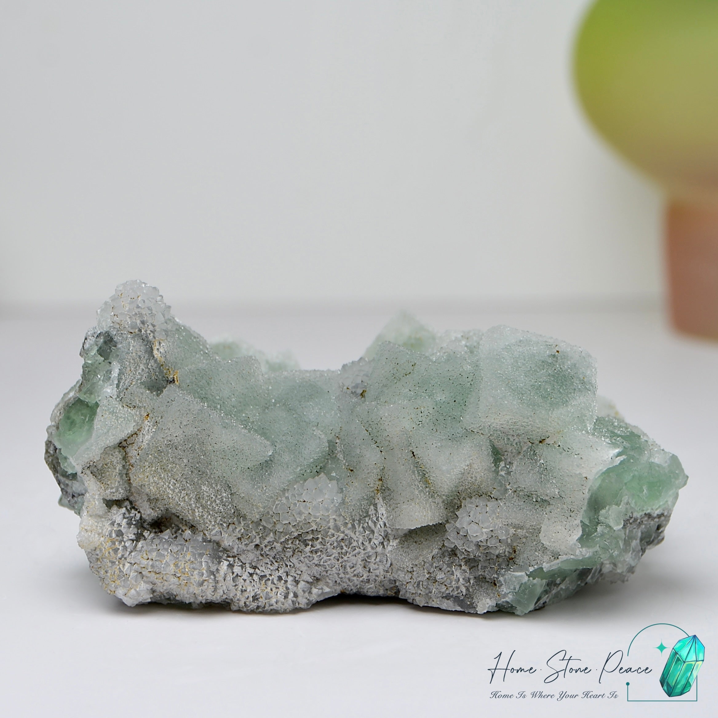 砂糖螢石原石 Green Sugar Coated Fluorite Cluster