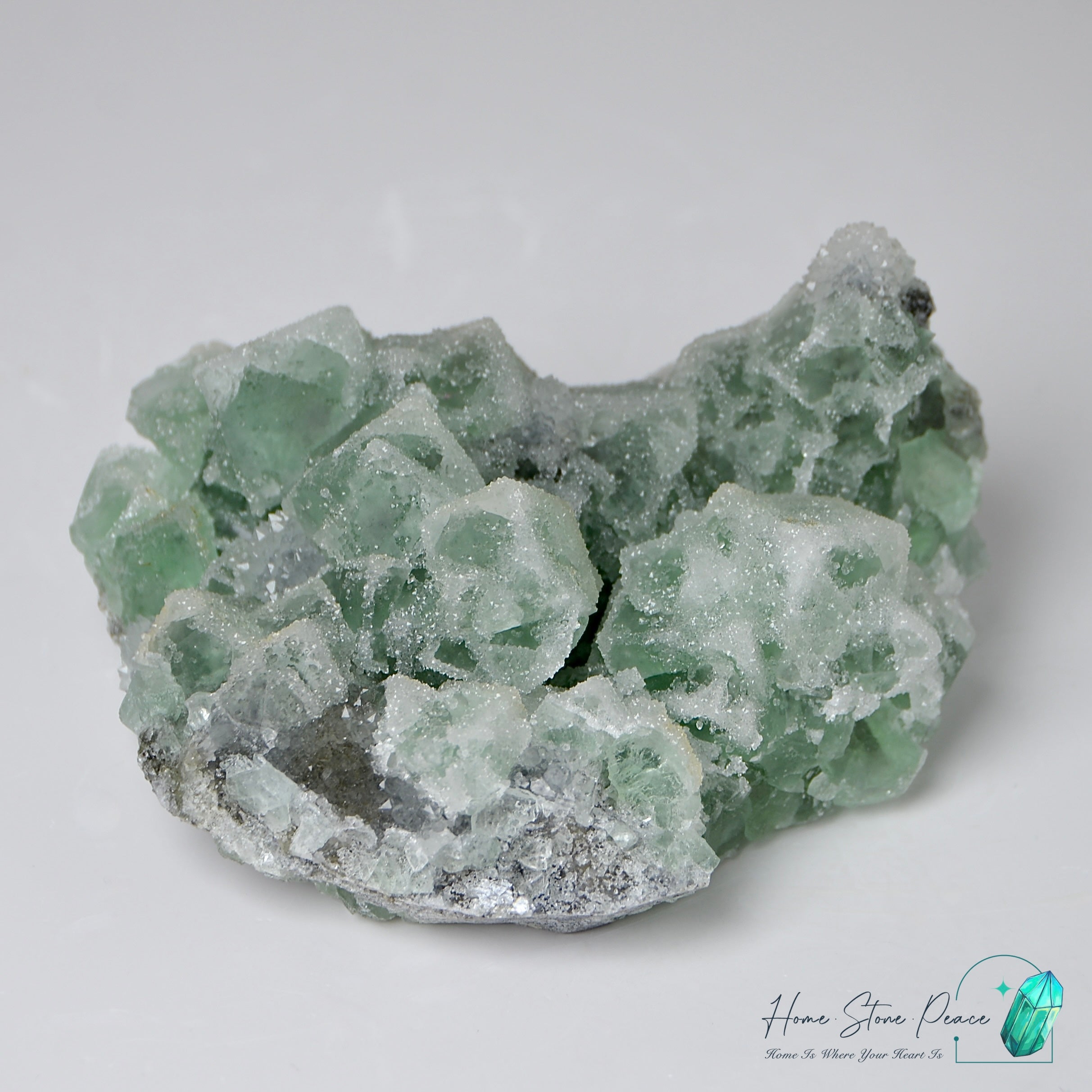 砂糖螢石原石 Green Sugar Coated Fluorite Cluster