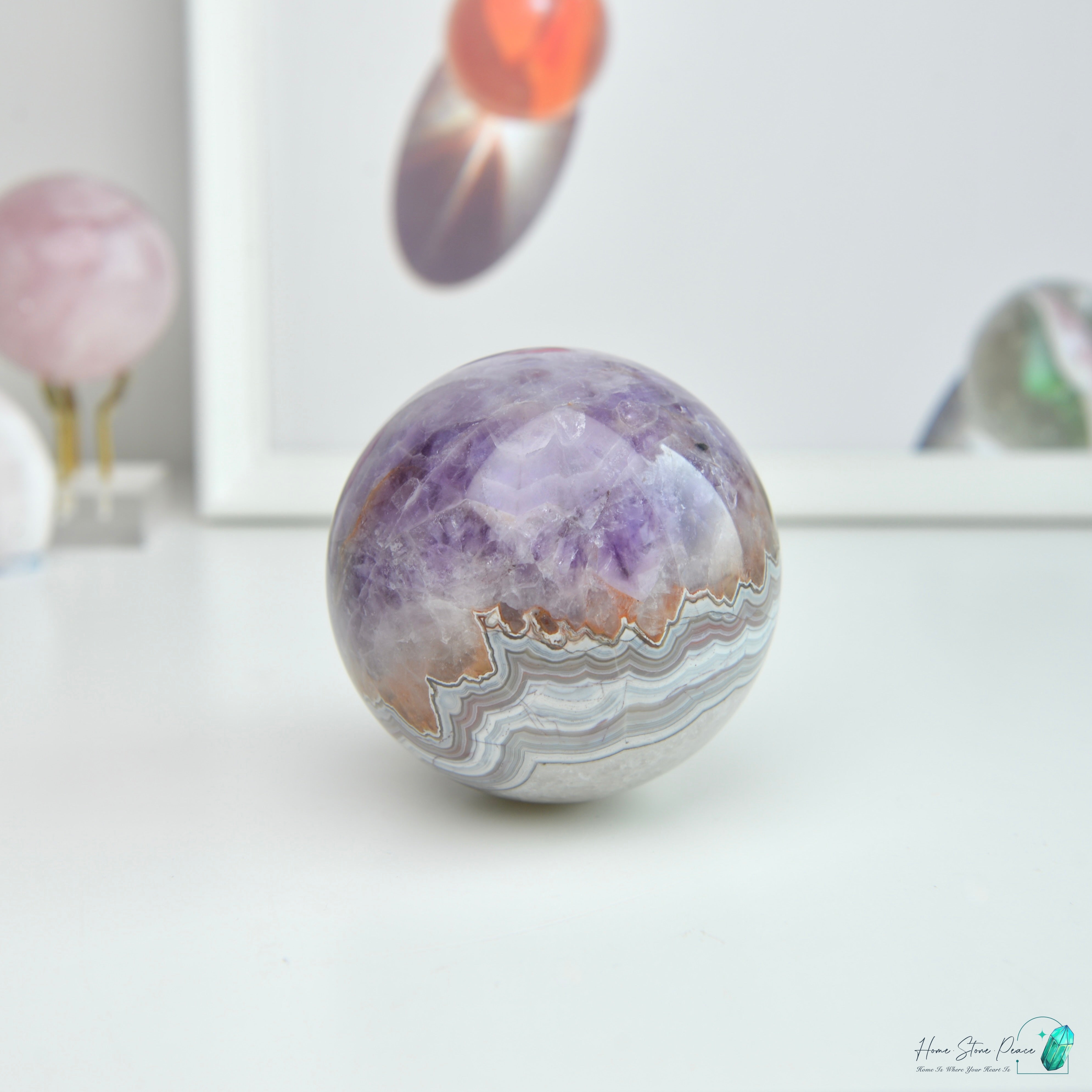 紫水晶瑪瑙球 Amethyst Agate Sphere