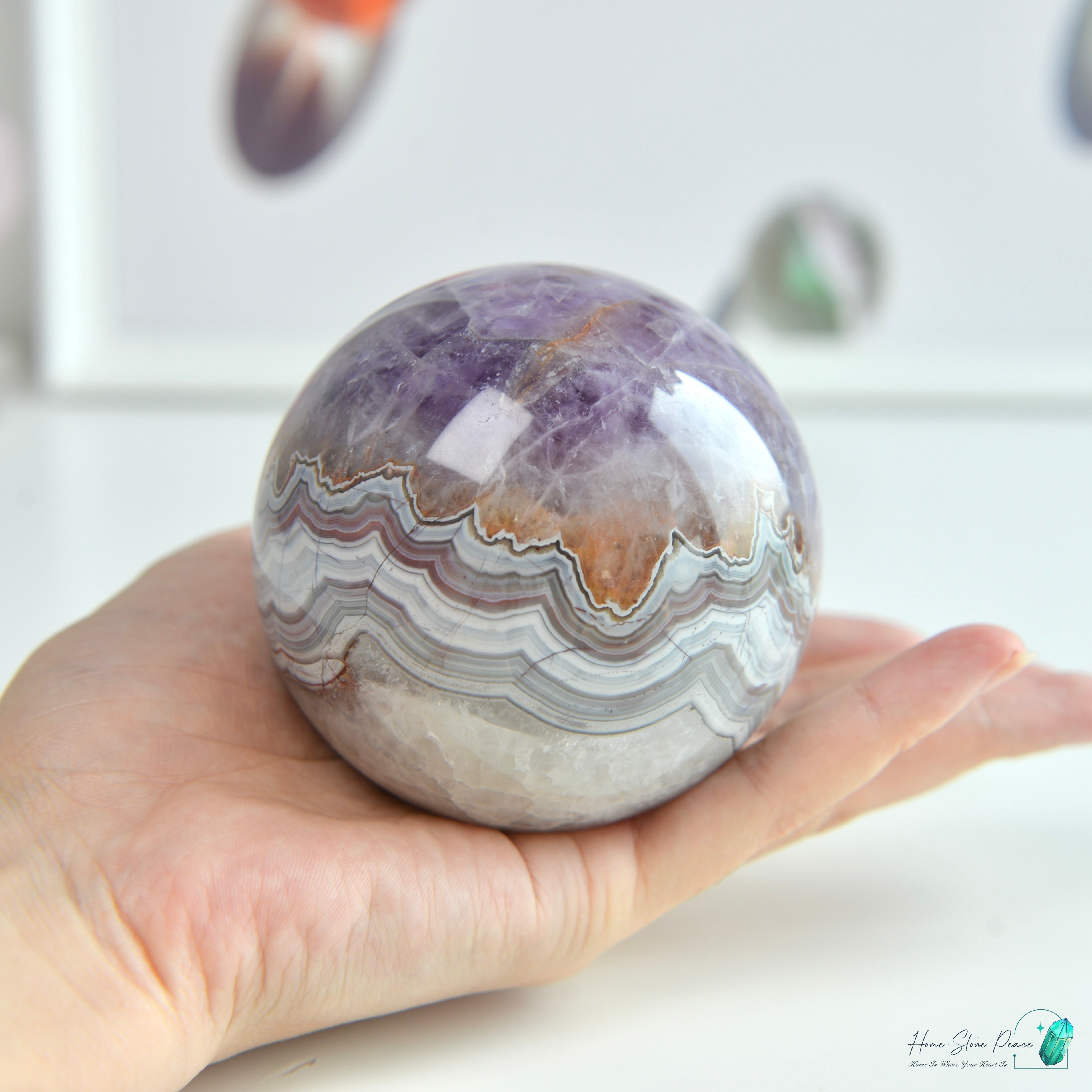 紫水晶瑪瑙球 Amethyst Agate Sphere