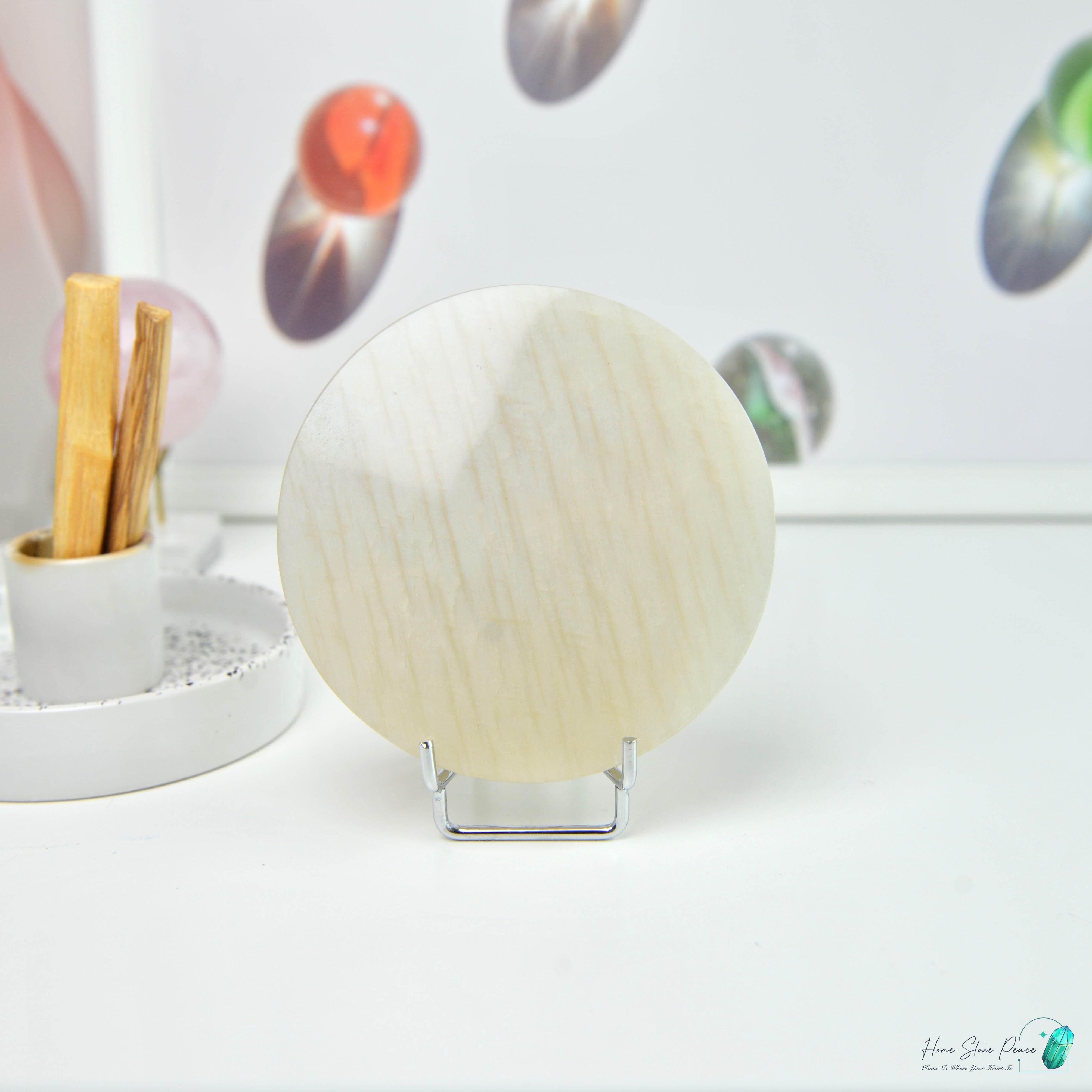 滿月月亮石連座 フルムーンムーンストーン スタンド付