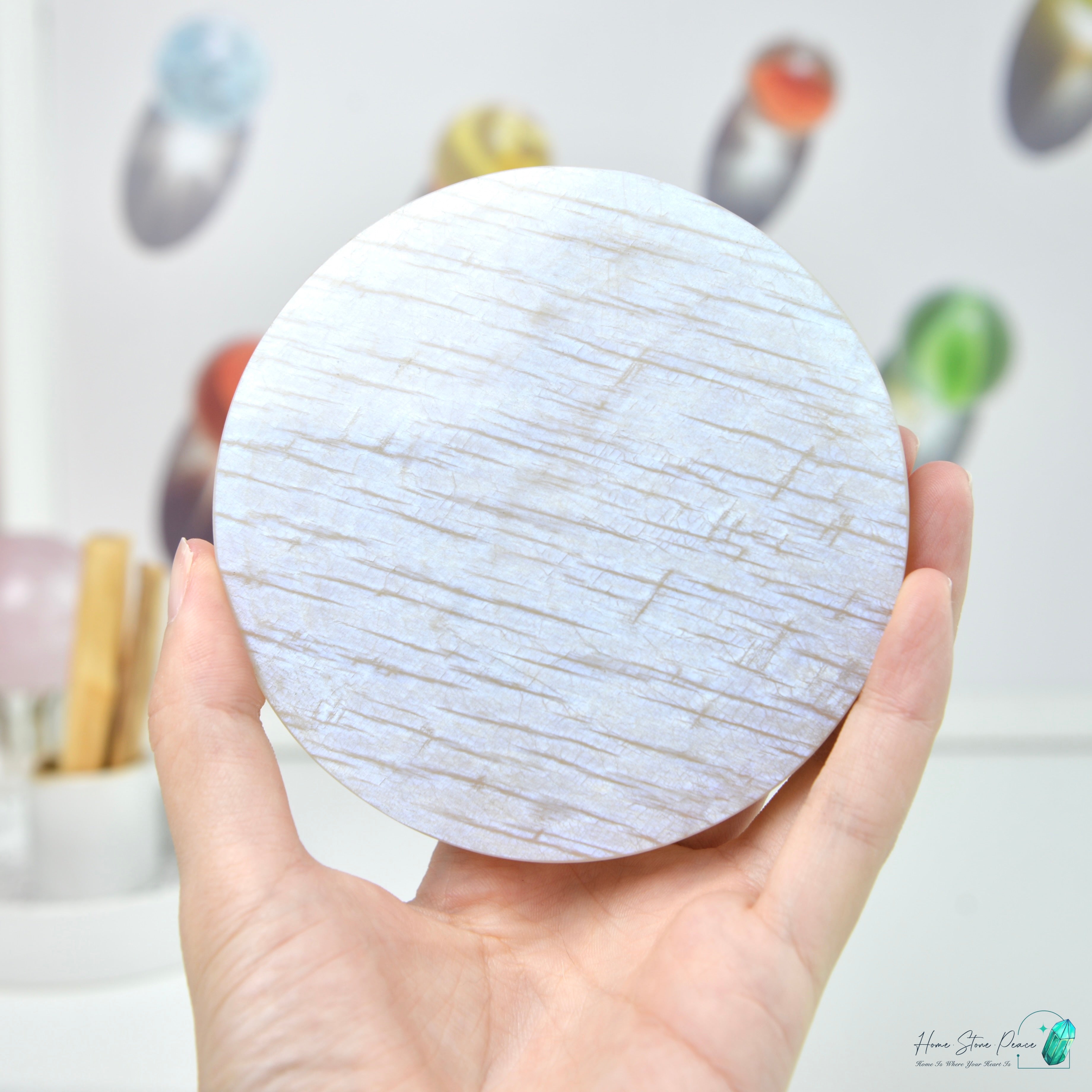 滿月月亮石連座 フルムーンムーンストーン スタンド付