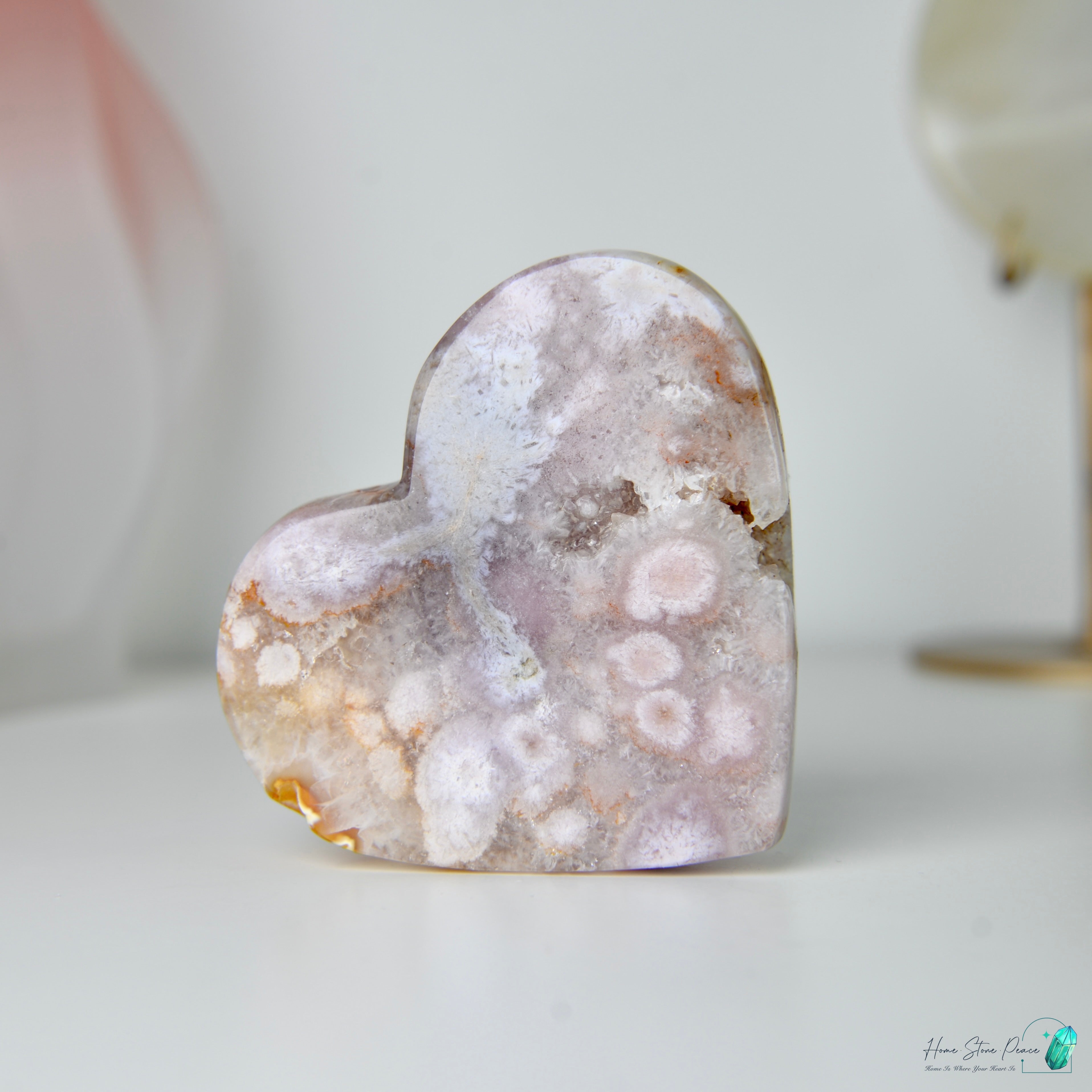桜花瑪瑙心連座 Cherry Blossom Agate Heart 