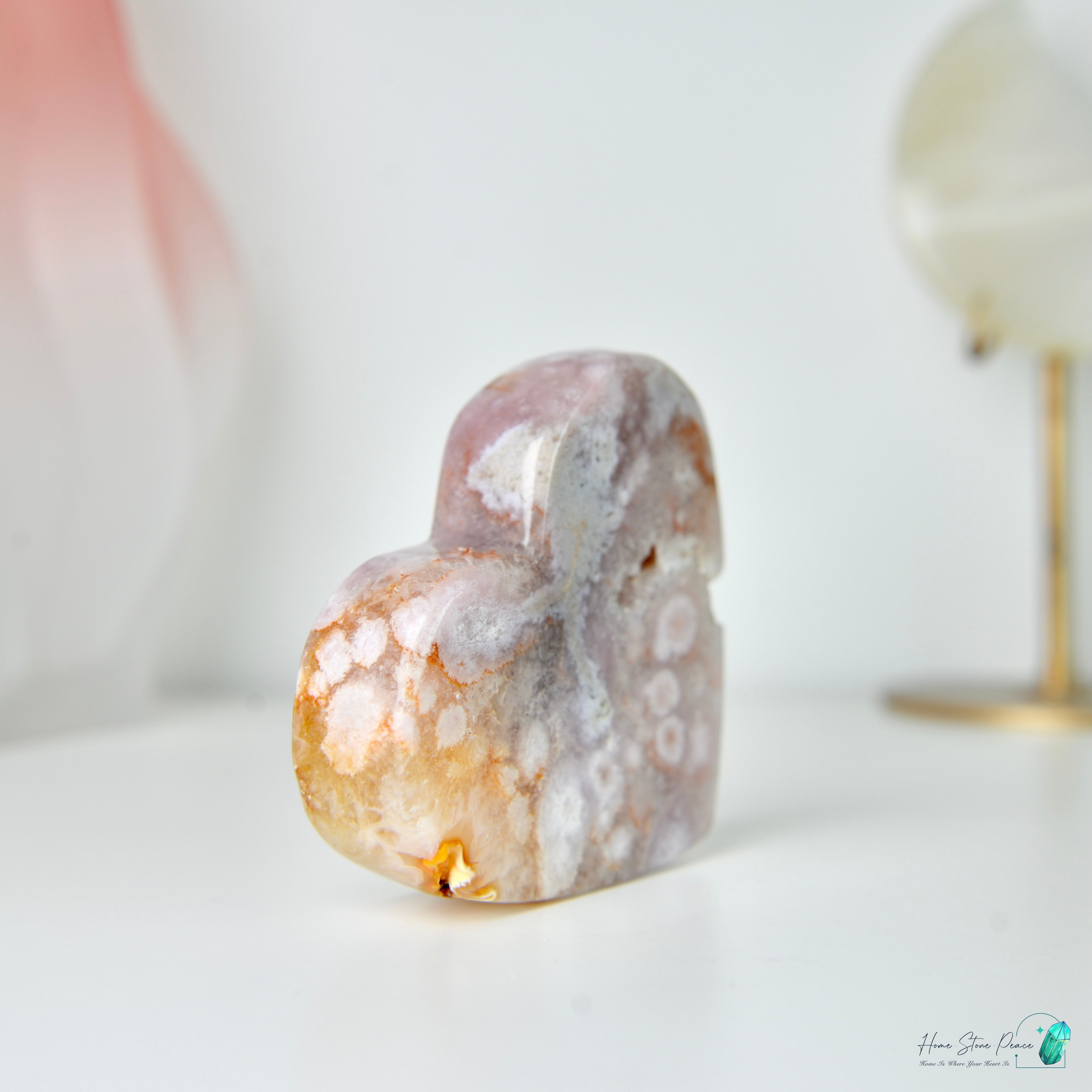桜花瑪瑙心連座 Cherry Blossom Agate Heart 