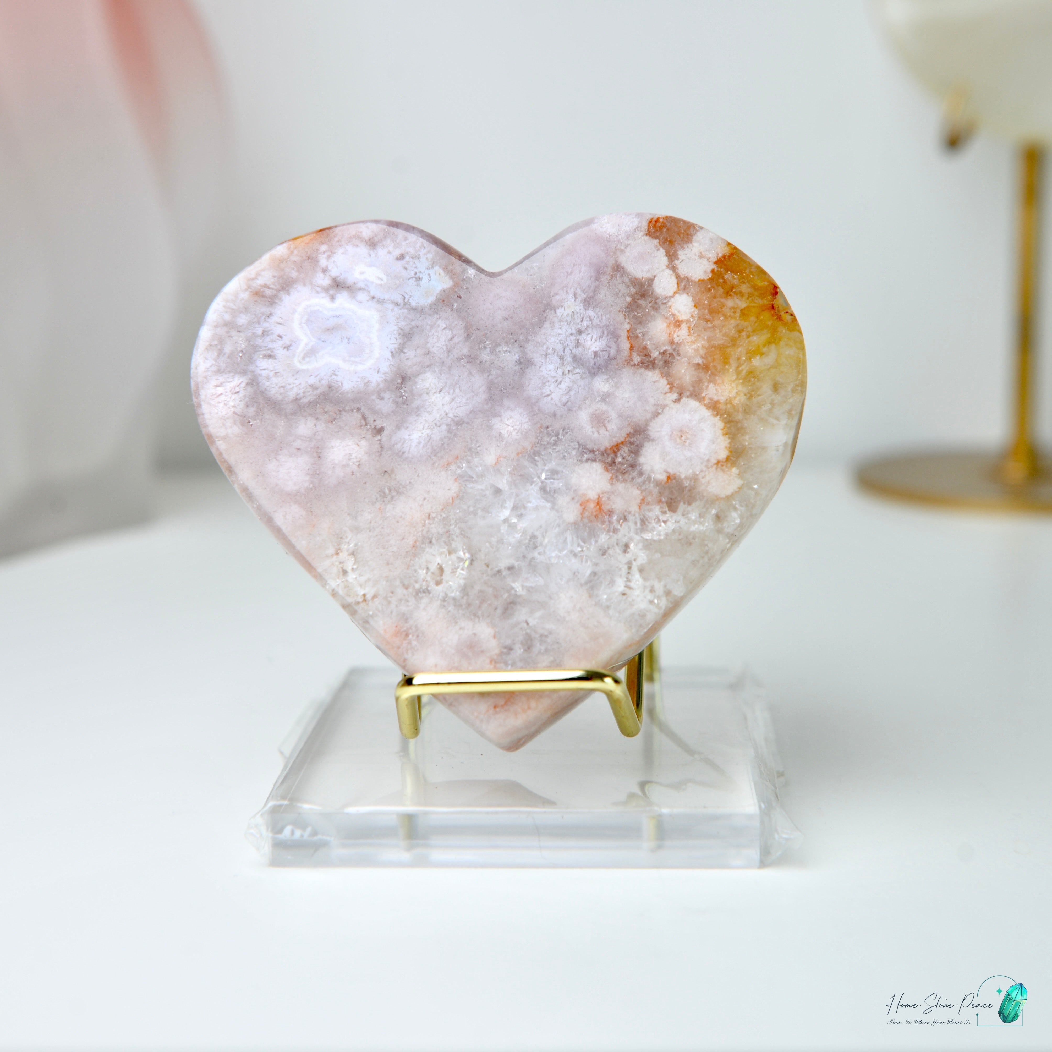 桜花瑪瑙心連座 Cherry Blossom Agate Heart 