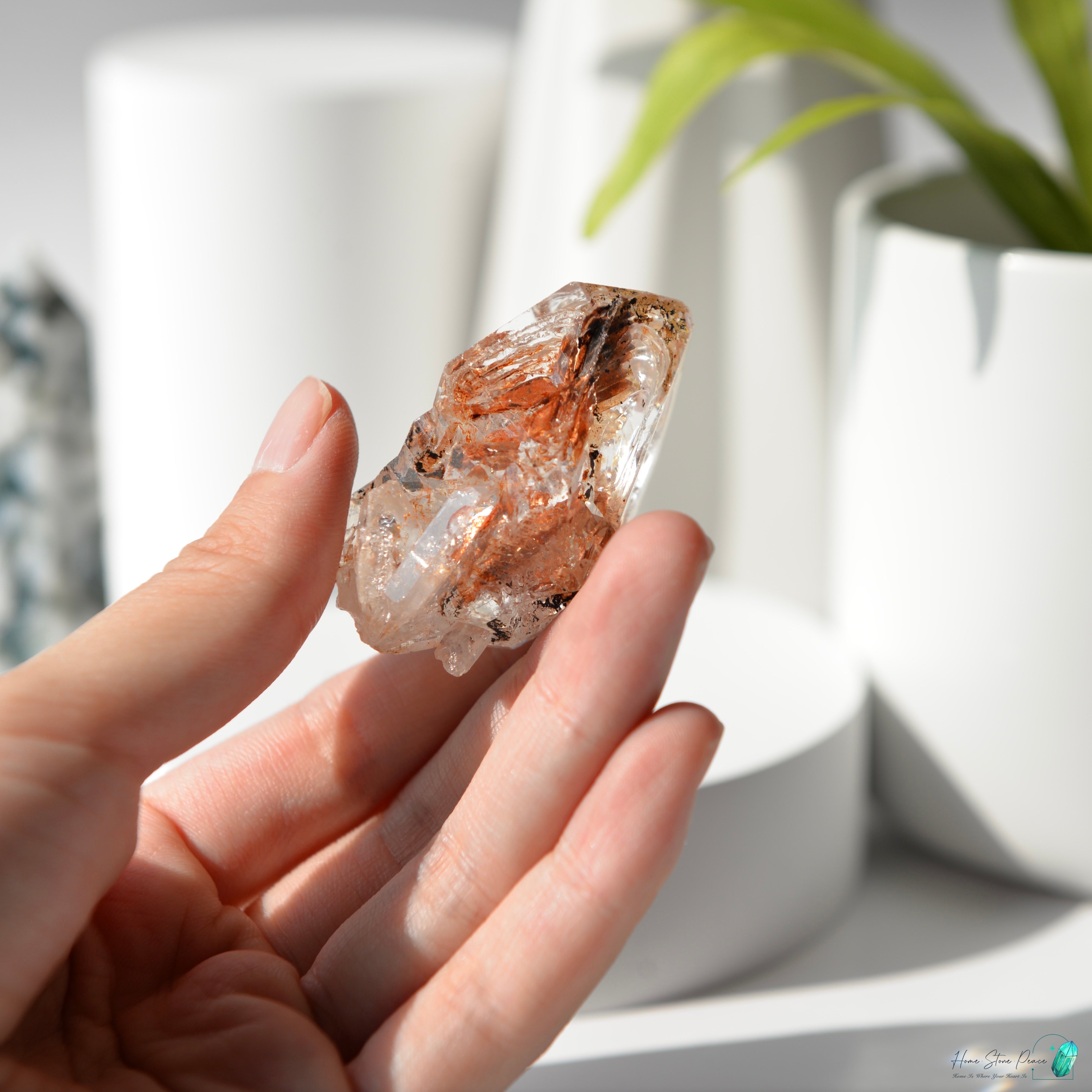 馬達加斯加紅泥骸骨水晶原石Madagascar Red Mud Skeletal Quartz