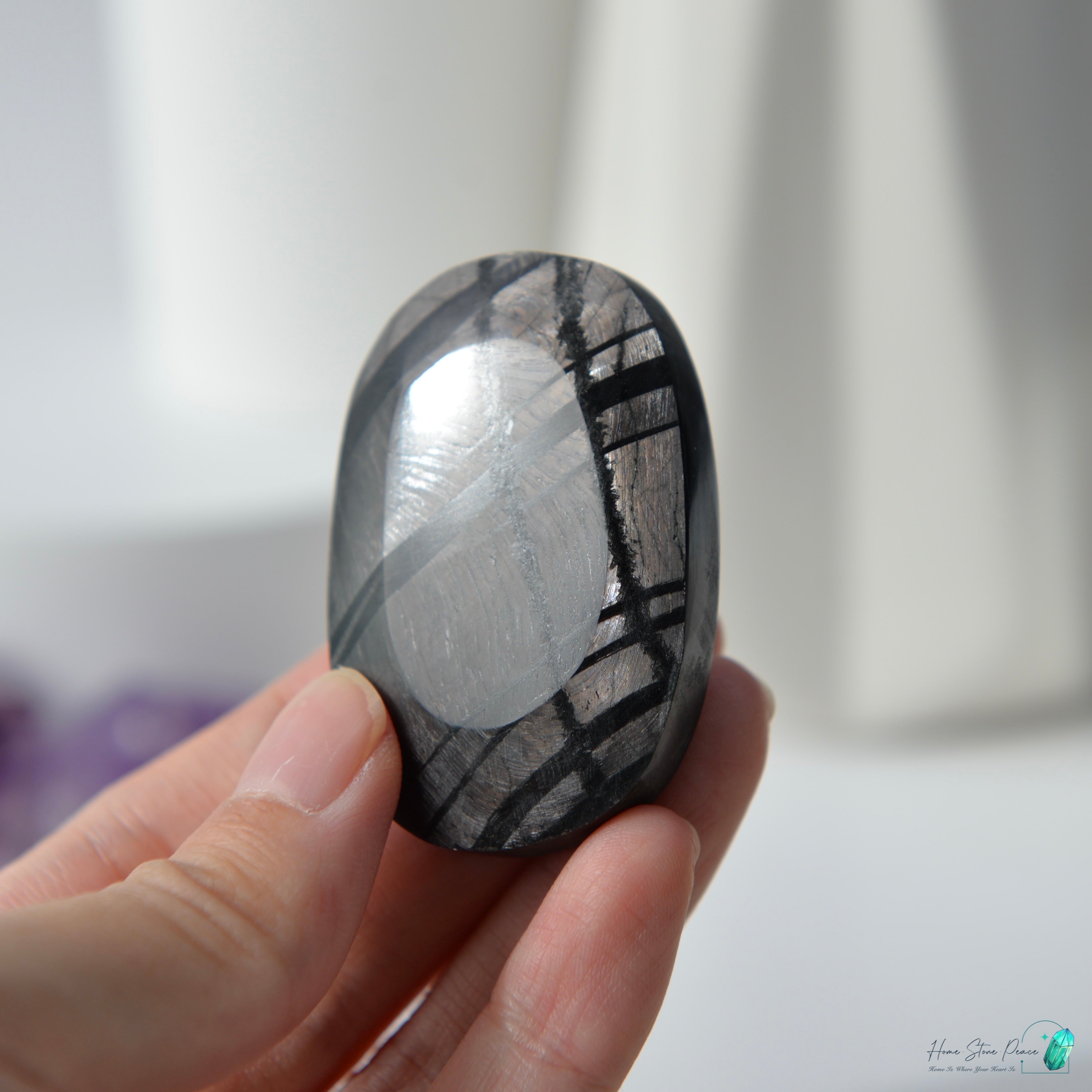 蘇輝石（金運石）手握り石 Hypersthene Palm Stone