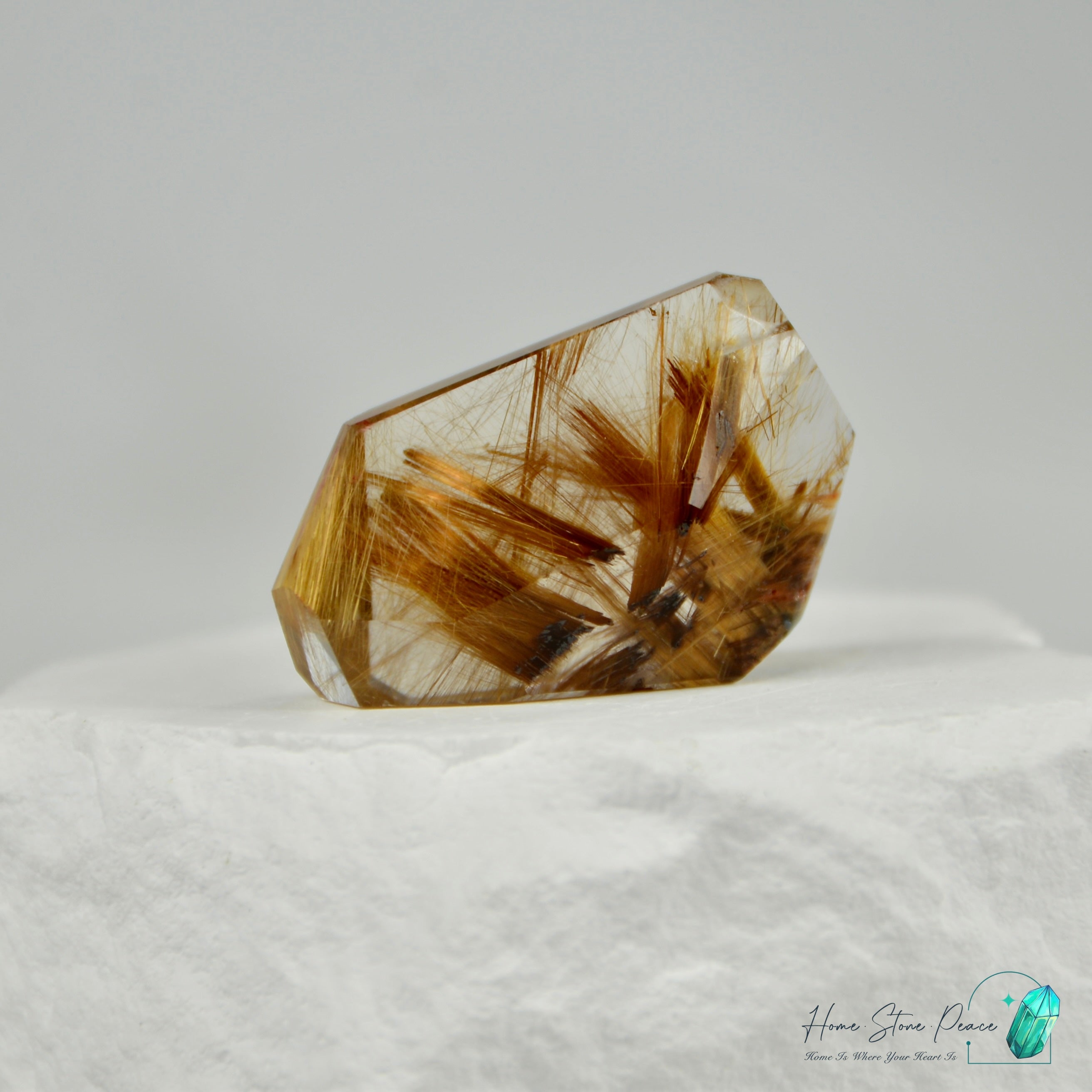 ブラジル産ゴールドルチルクォーツ フリーフォーム