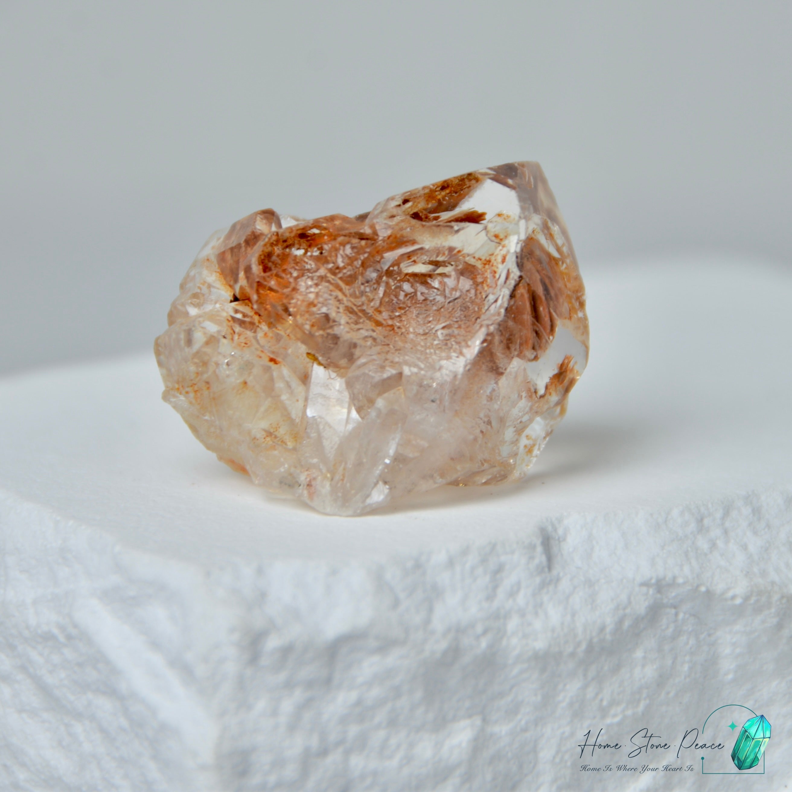 馬達加斯加紅泥骸骨水晶原石Madagascar Red Mud Skeletal Quartz