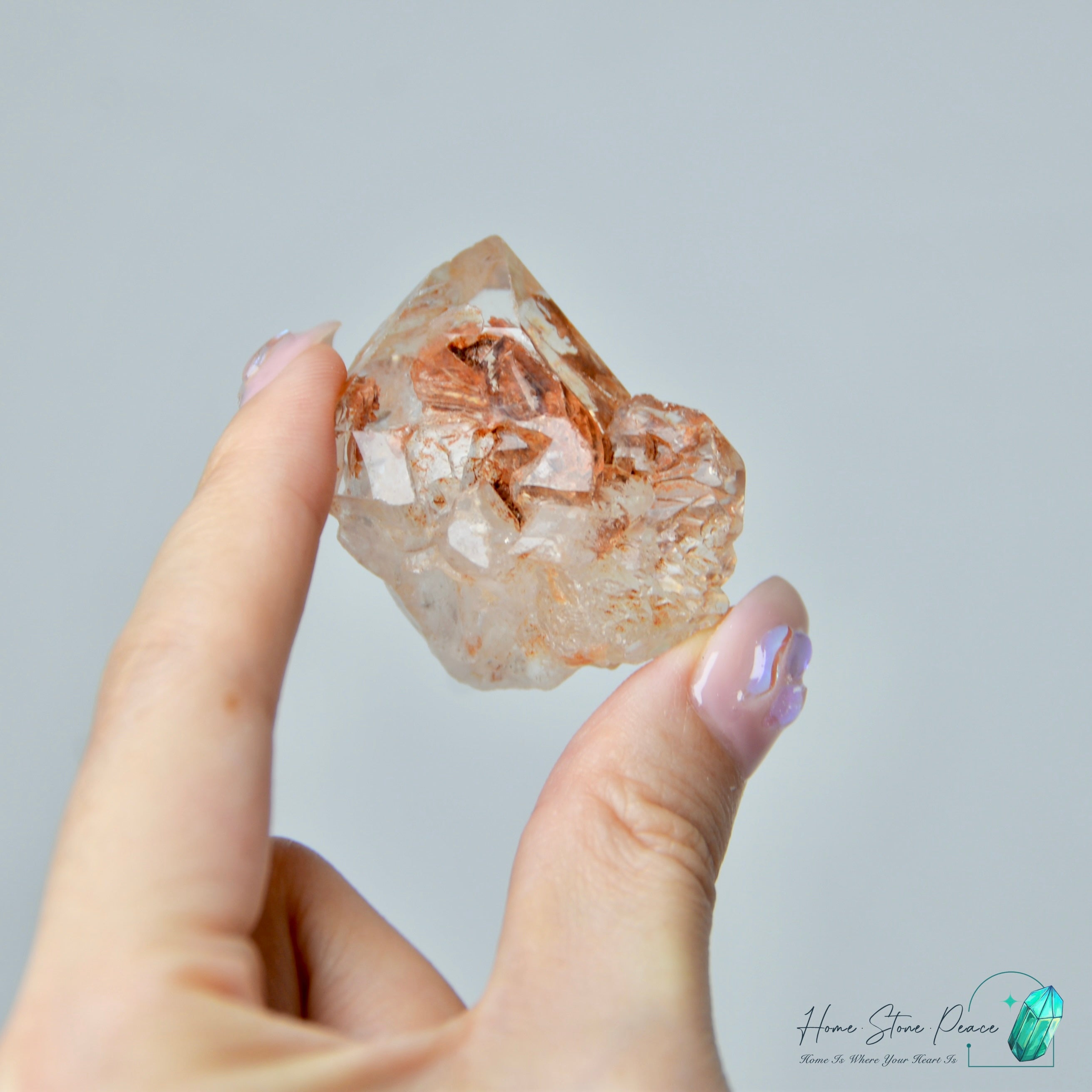 馬達加斯加紅泥骸骨水晶原石Madagascar Red Mud Skeletal Quartz