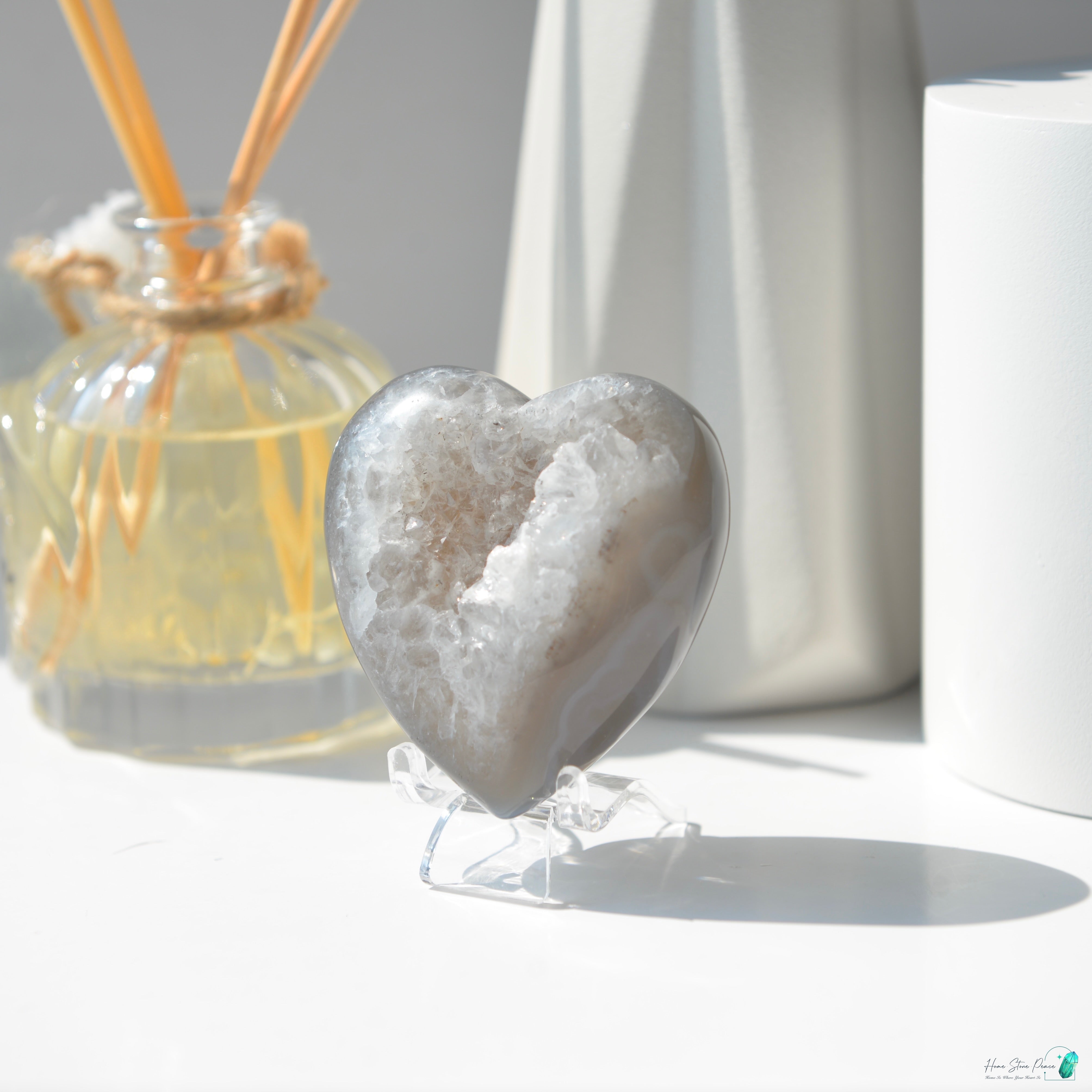 瑪瑙晶洞心 Agate Geode Heart