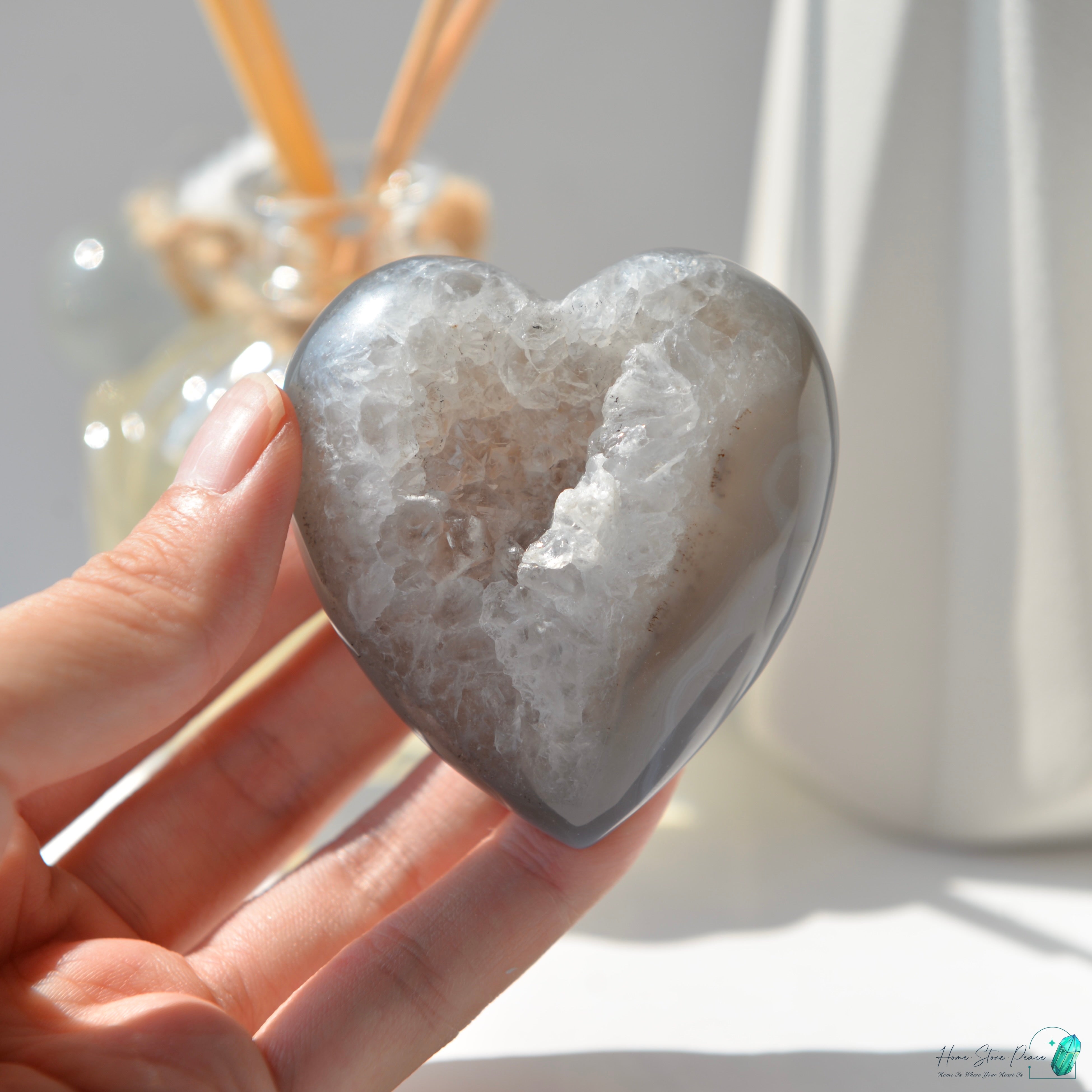 瑪瑙晶洞心 Agate Geode Heart