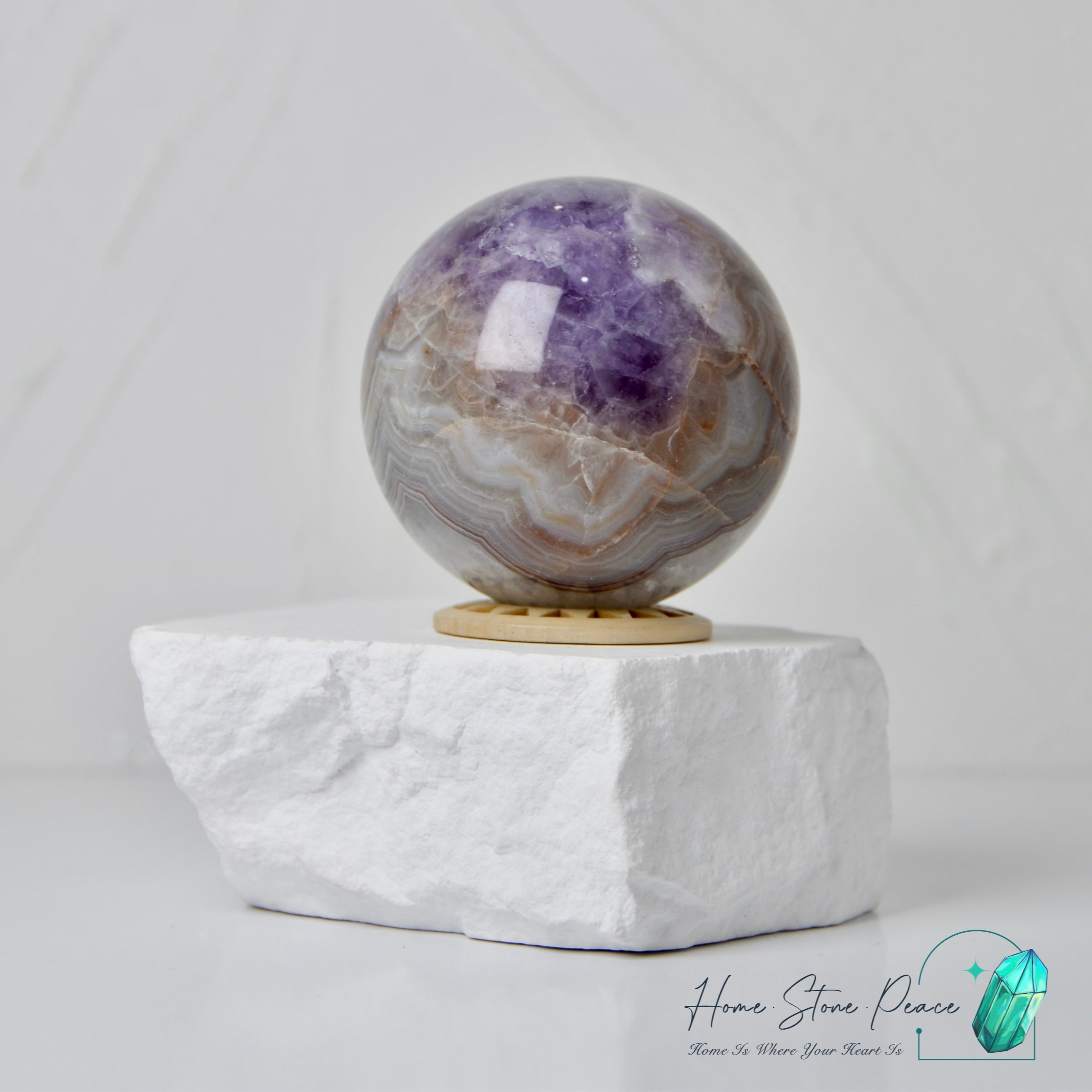 紫水晶瑪瑙球 Amethyst Agate Sphere