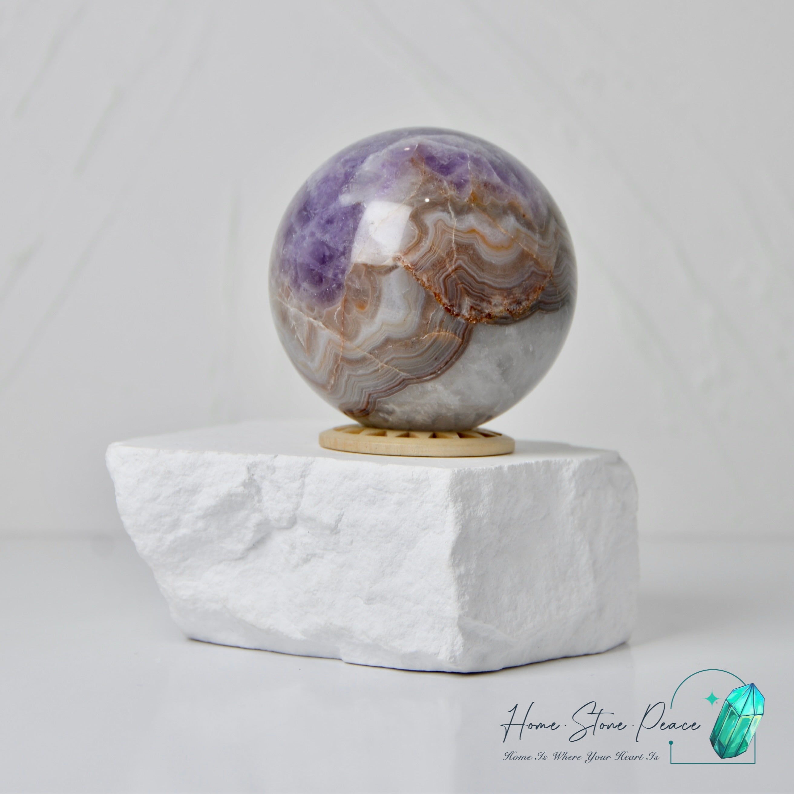 紫水晶瑪瑙球 Amethyst Agate Sphere