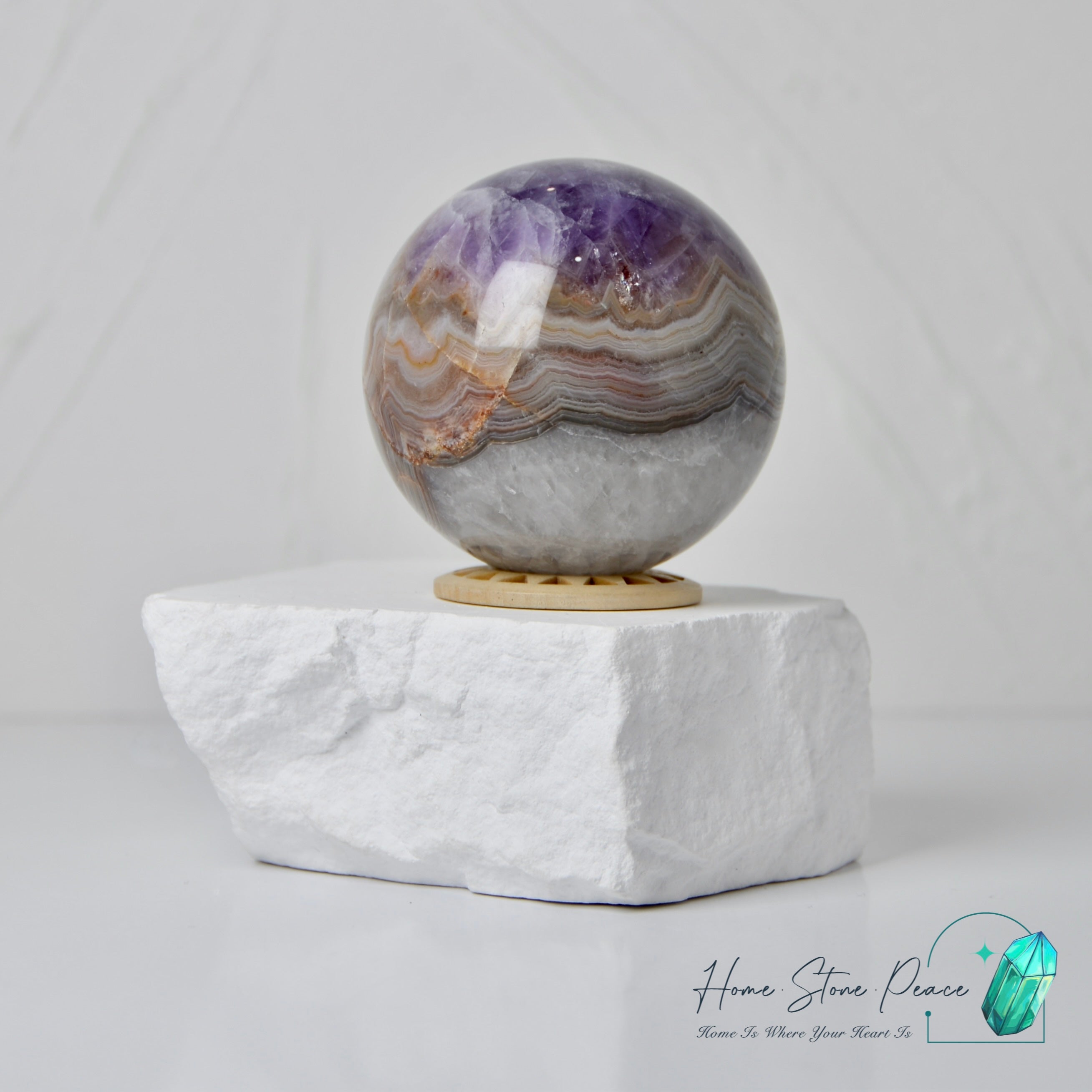 紫水晶瑪瑙球 Amethyst Agate Sphere