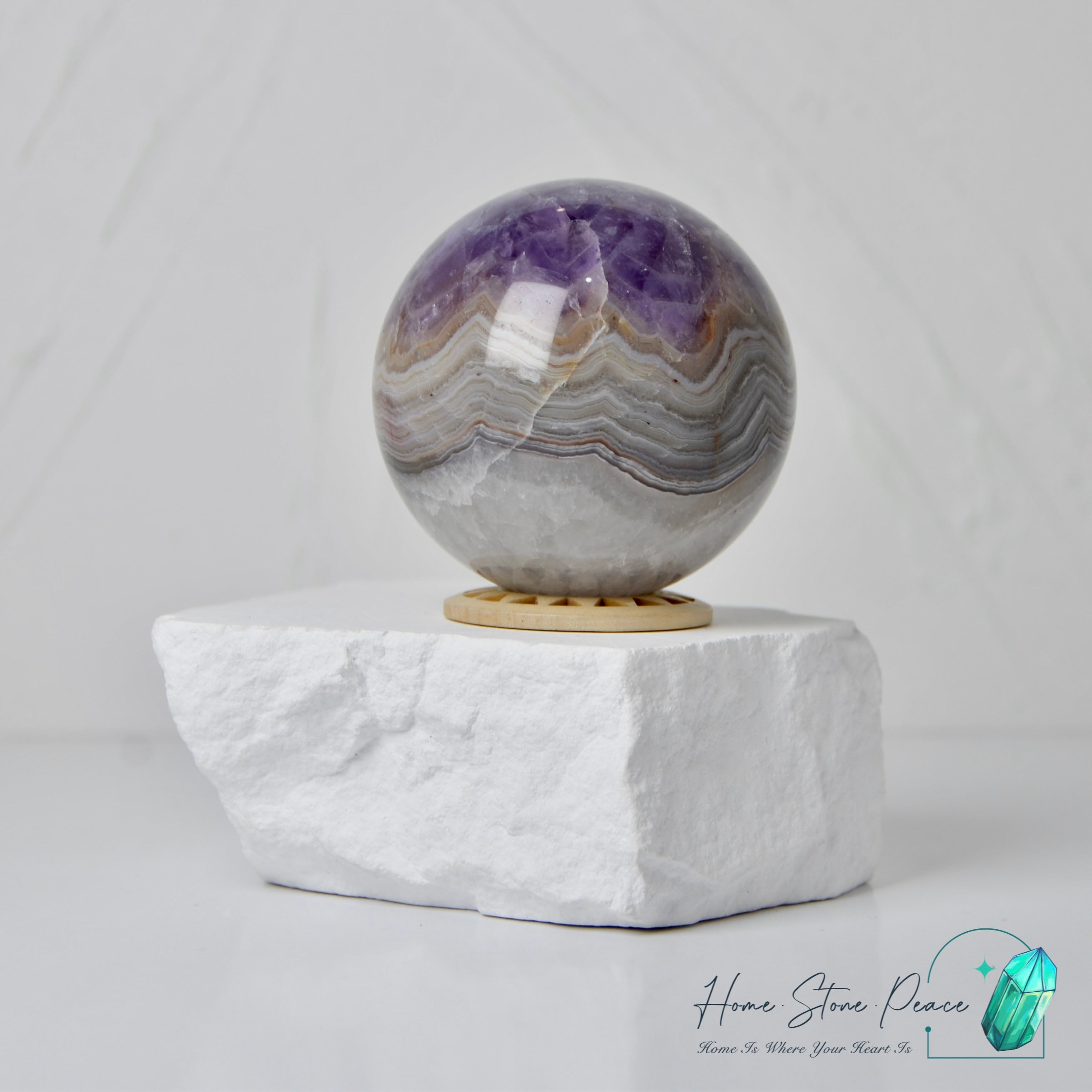 紫水晶瑪瑙球 Amethyst Agate Sphere