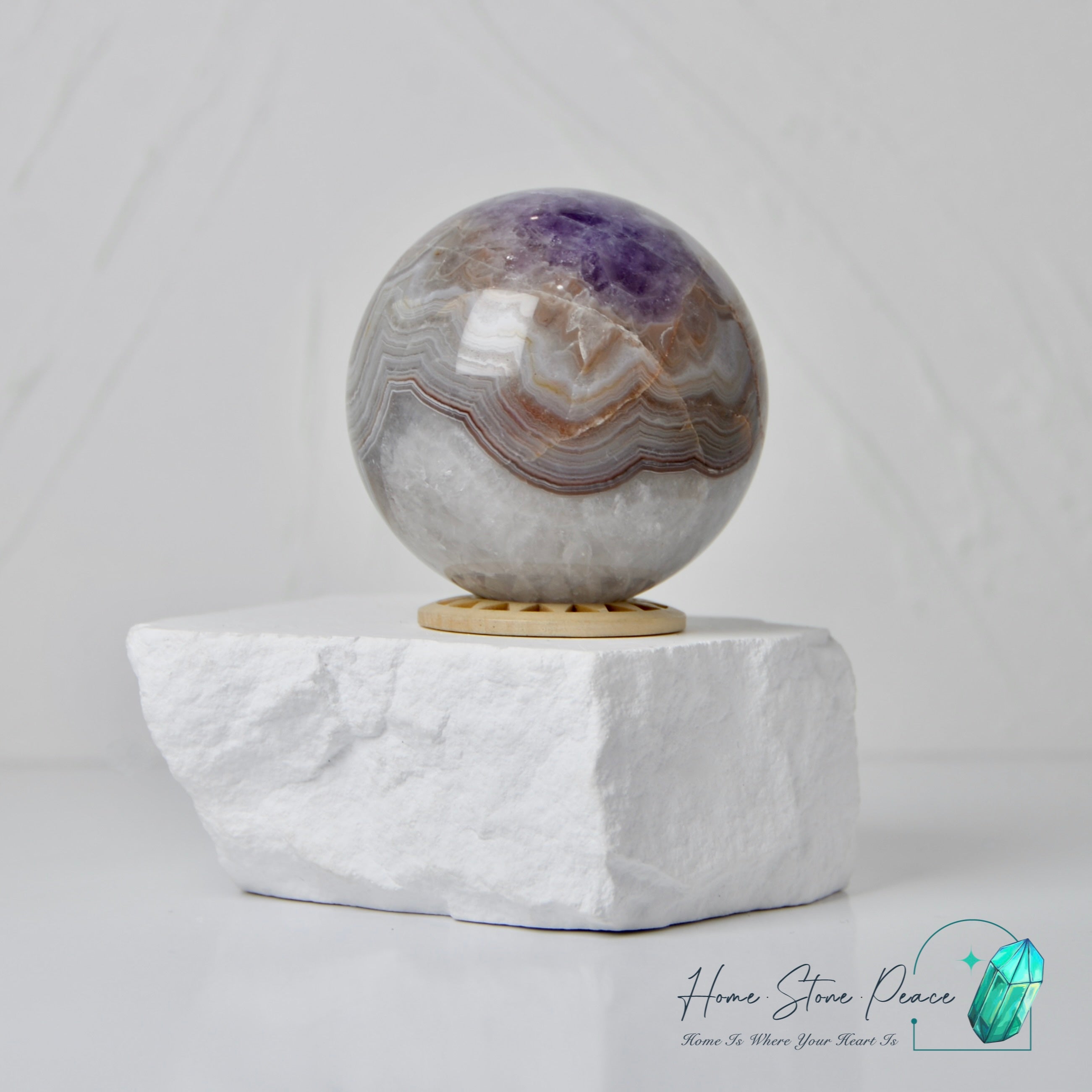 紫水晶瑪瑙球 Amethyst Agate Sphere