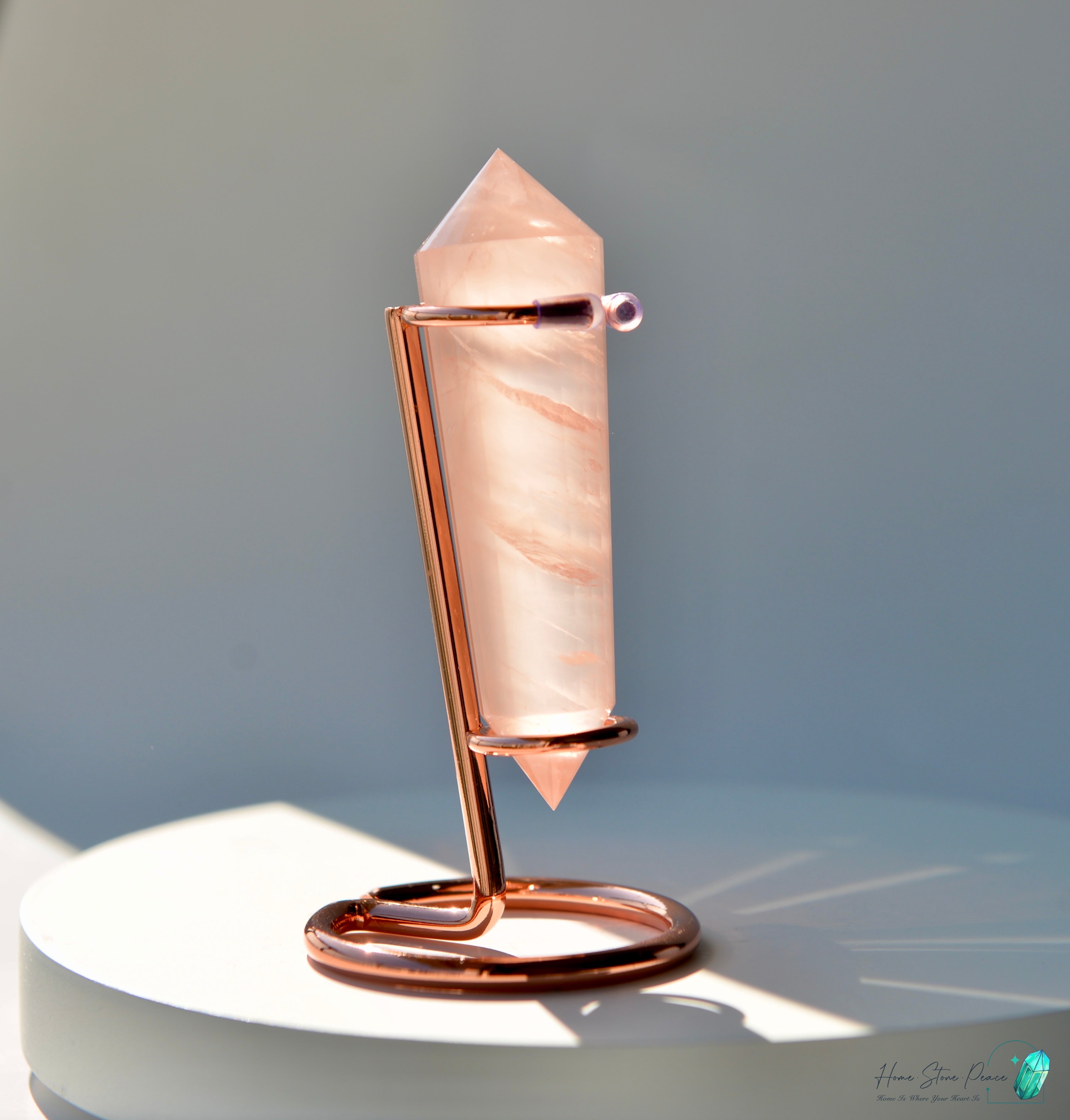 純手工沃格爾粉晶 (24面)Handcrafted Rose Quartz Vogel Cut (24 sides)