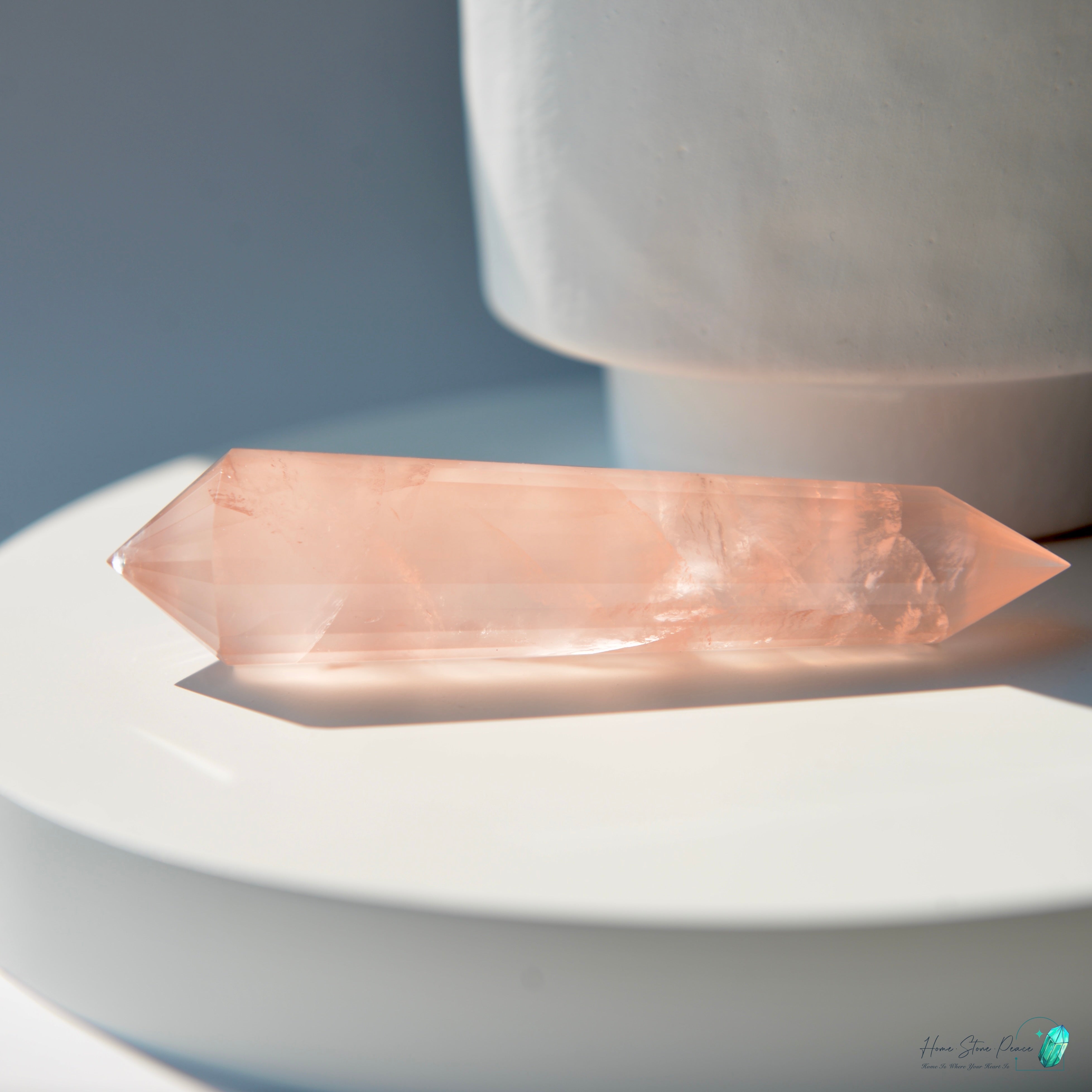 純手工沃格爾粉晶 (24面)Handcrafted Rose Quartz Vogel Cut (24 sides)