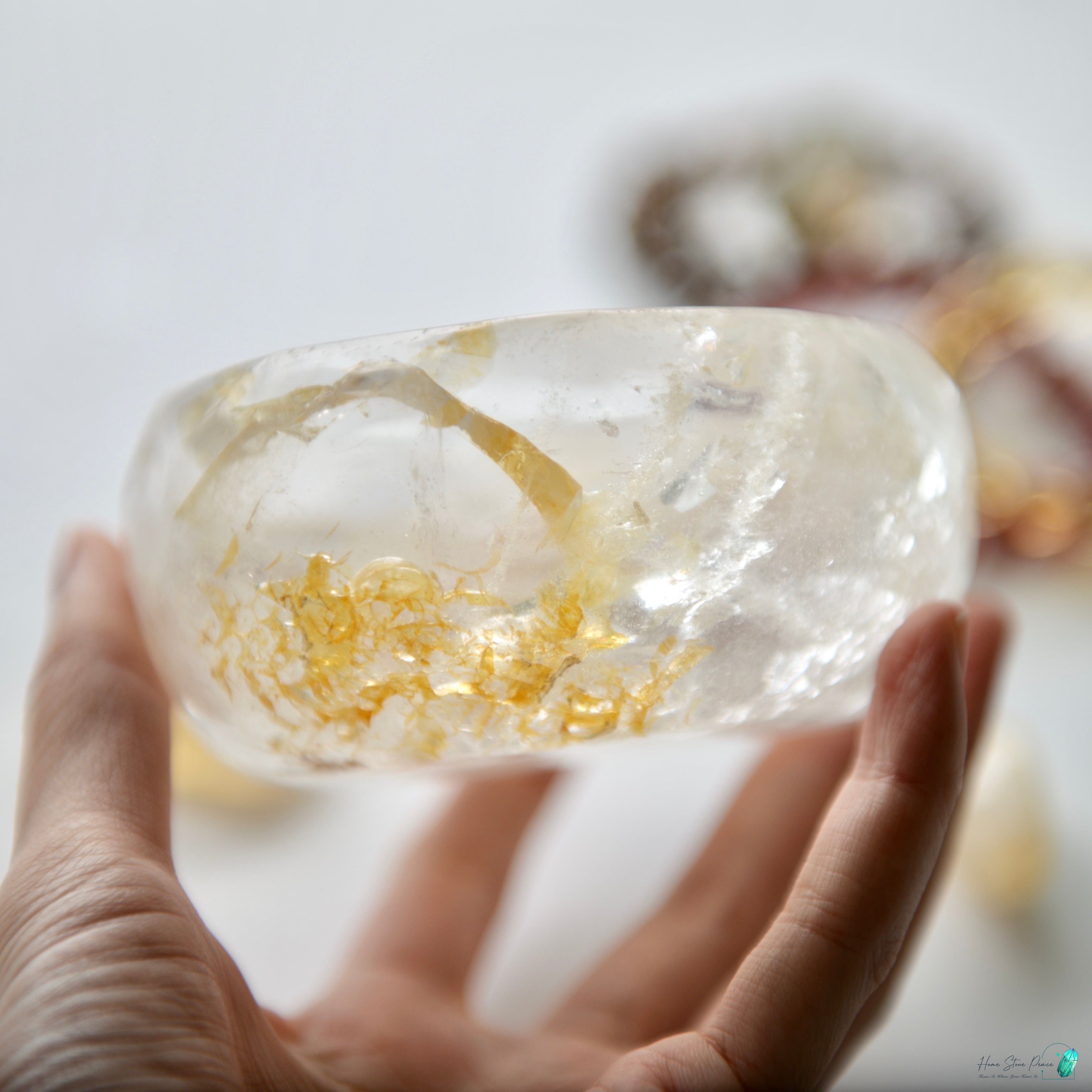 全手工黃金療法癒者水晶ボウル 手作りゴールデンヒーラーボウル