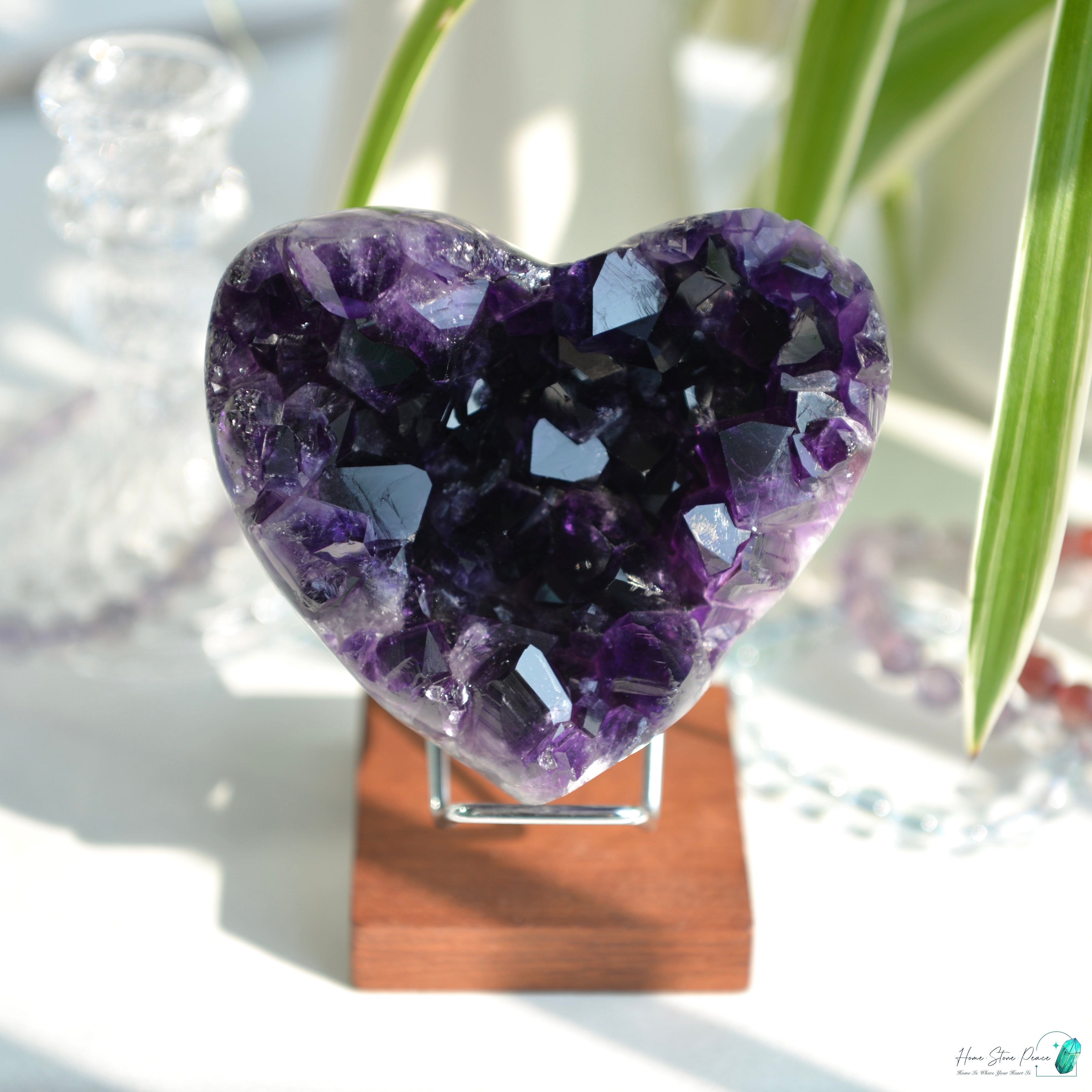 深紫水晶簇心 Amethyst Cluster Heart