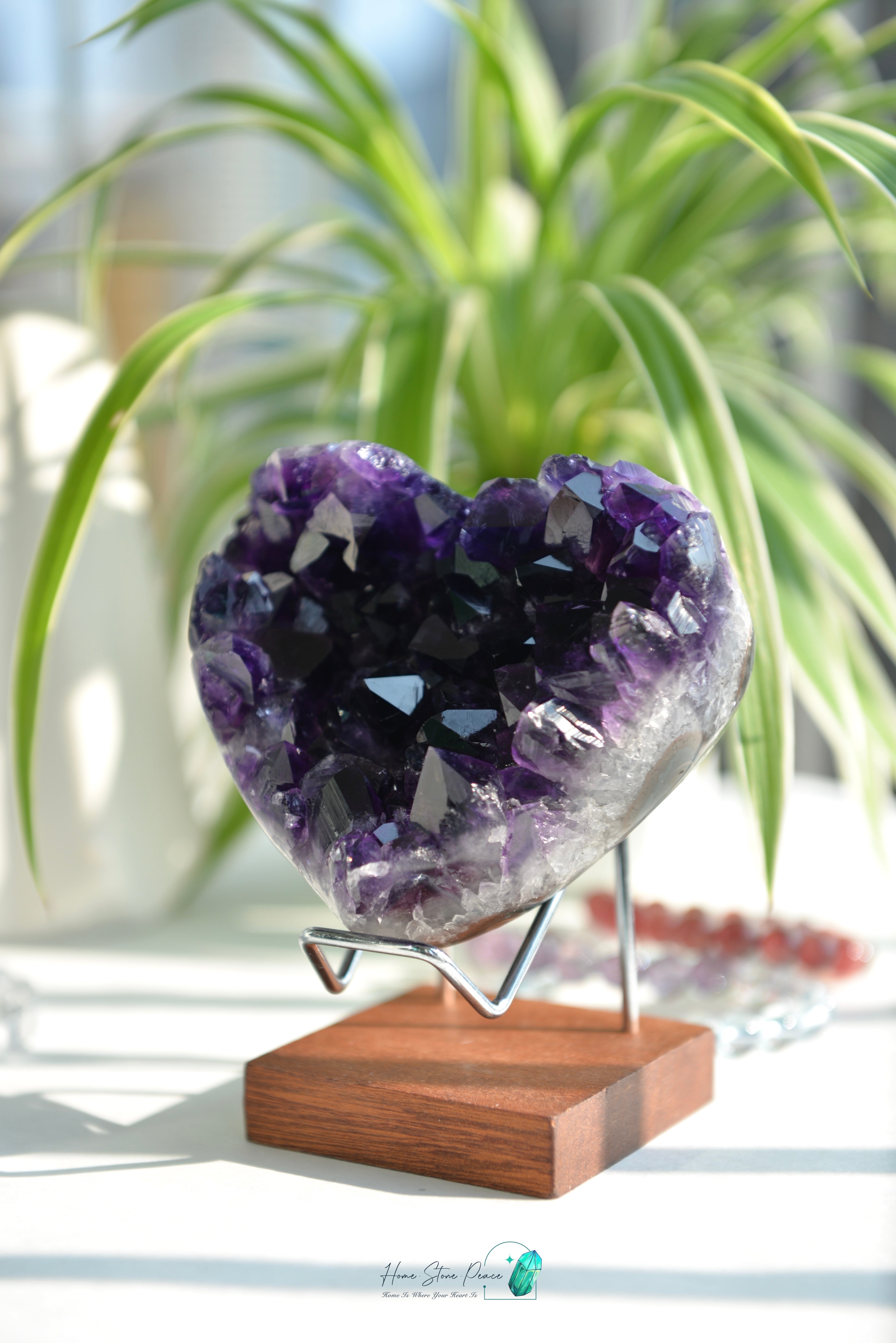 深紫水晶簇心 Amethyst Cluster Heart