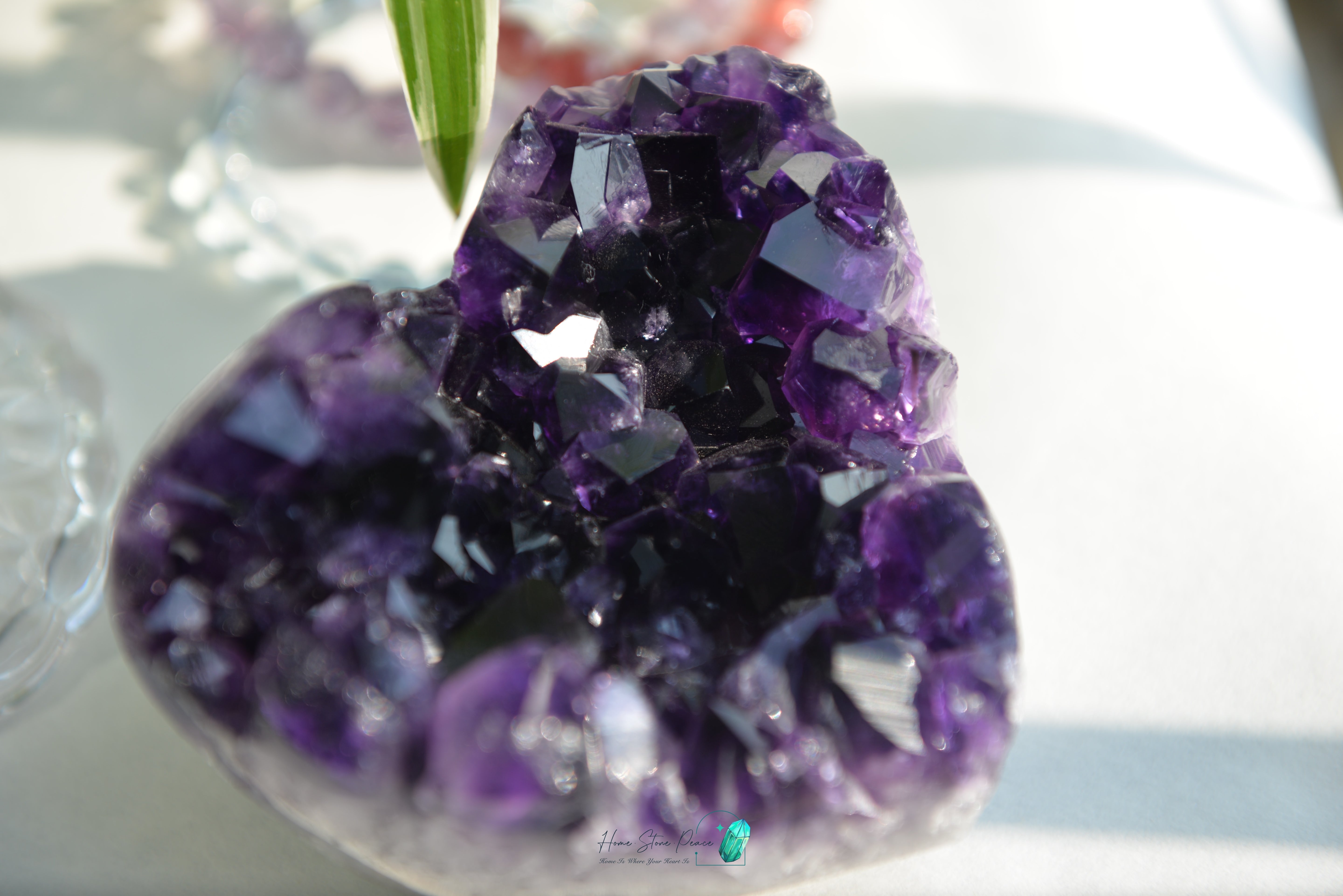 深紫水晶簇心 Amethyst Cluster Heart