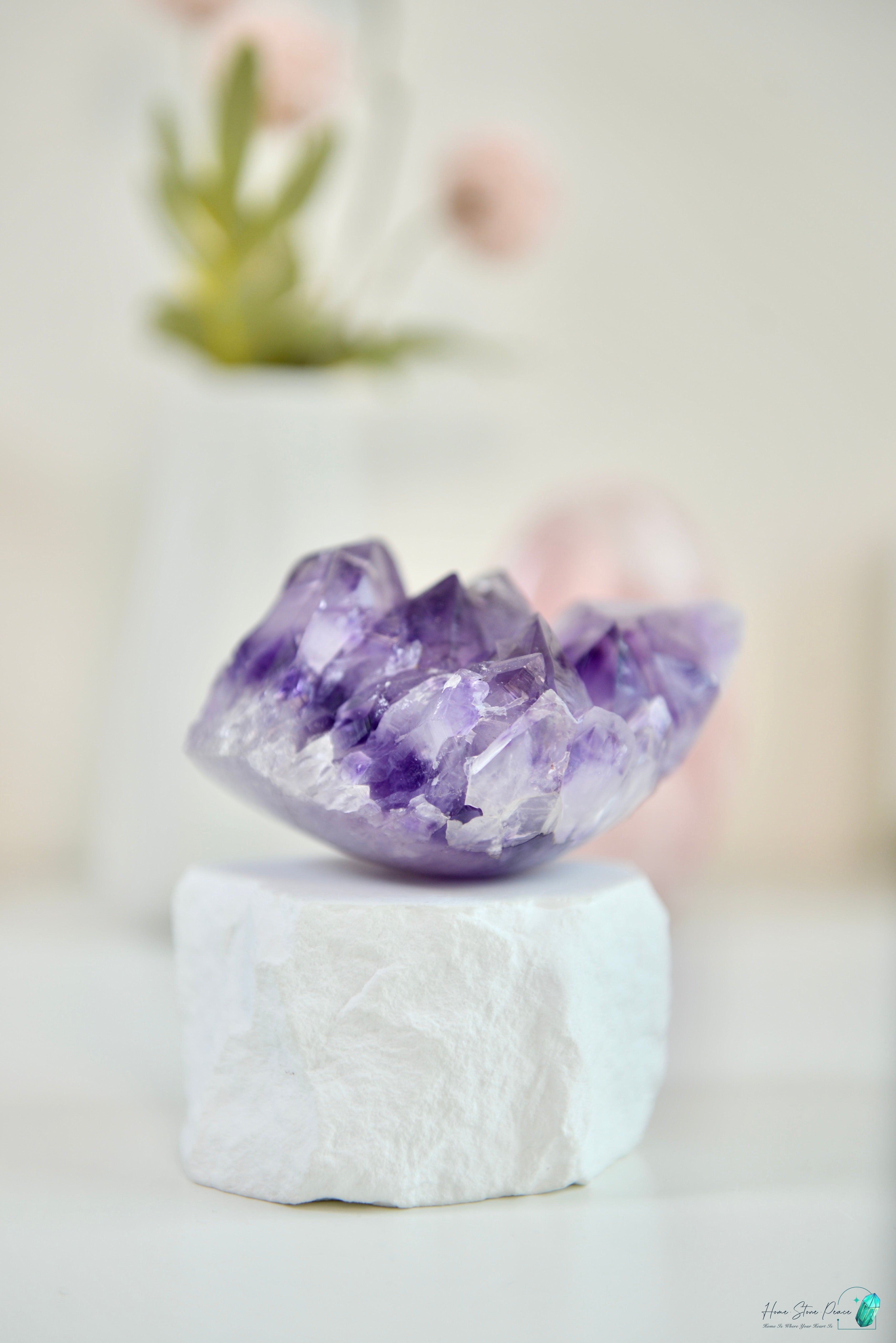 巴西半打磨紫水晶簇 ブラジル産アメジストクラスター